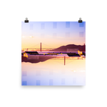 Golden Gate Mirrored 02: Premium Luster Square Print
