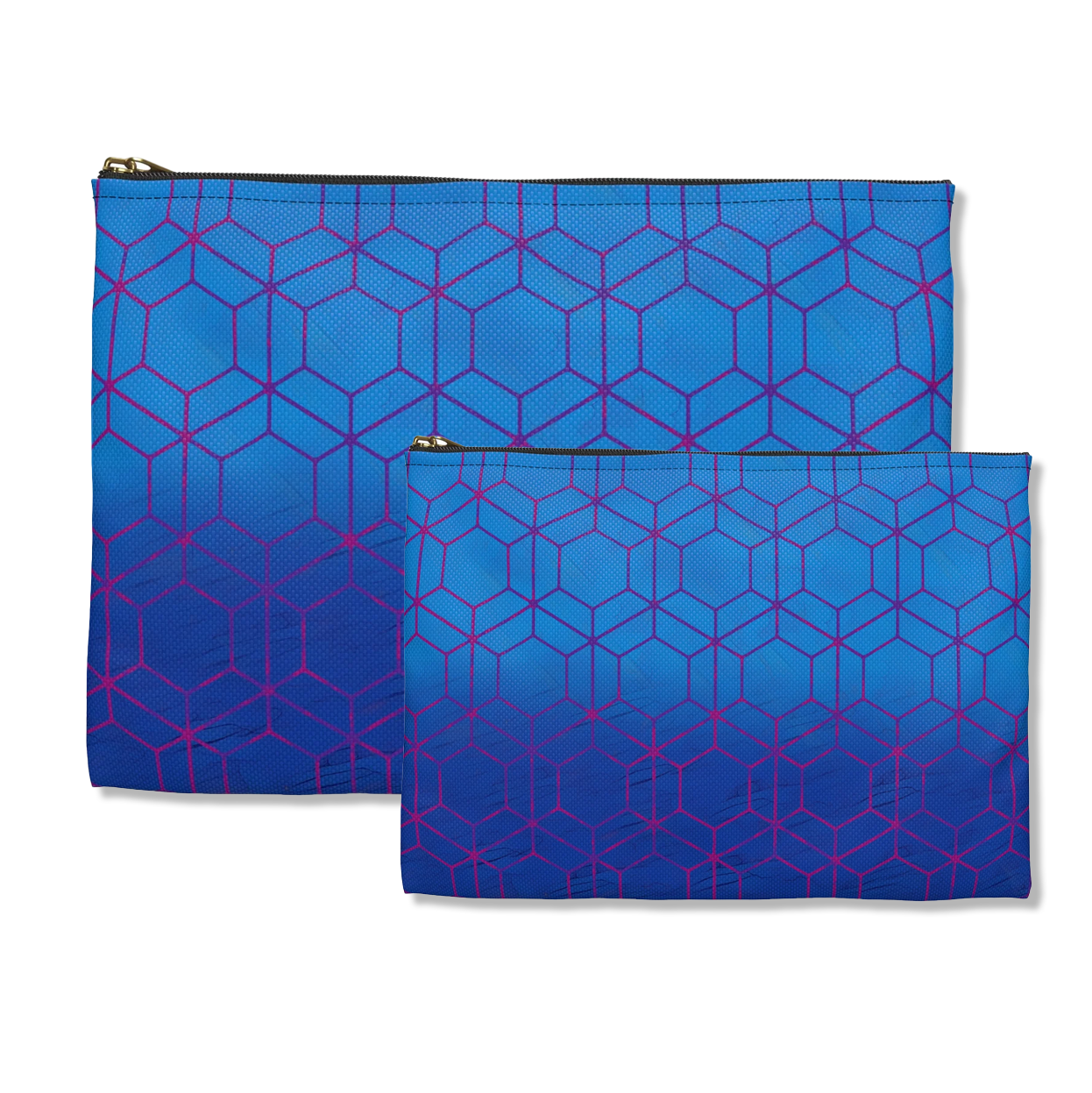 Bundle and Save! Floral Hex Flame Tote and Floral Hex Flame Geometric Background Flat Pouch