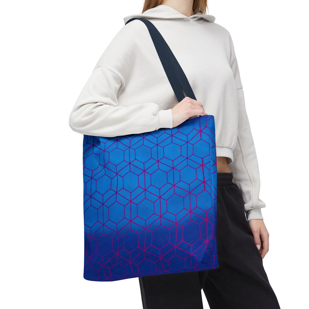 Floral Hex Flame Geometric Background Tote Bag