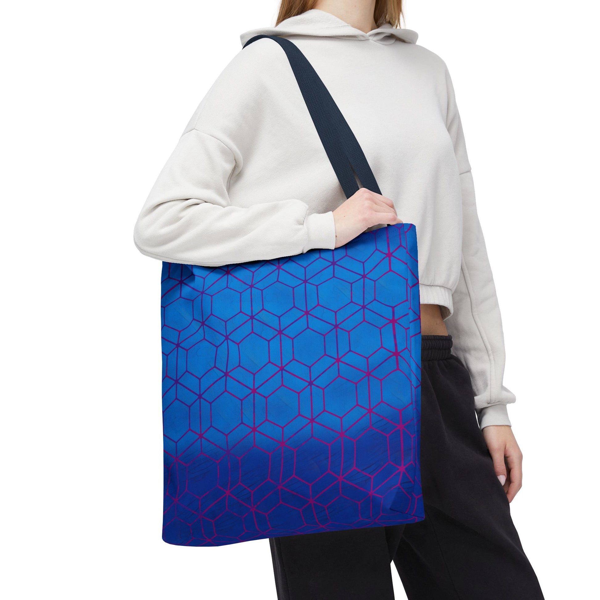 Floral Hex Flame Geometric Background Tote Bag