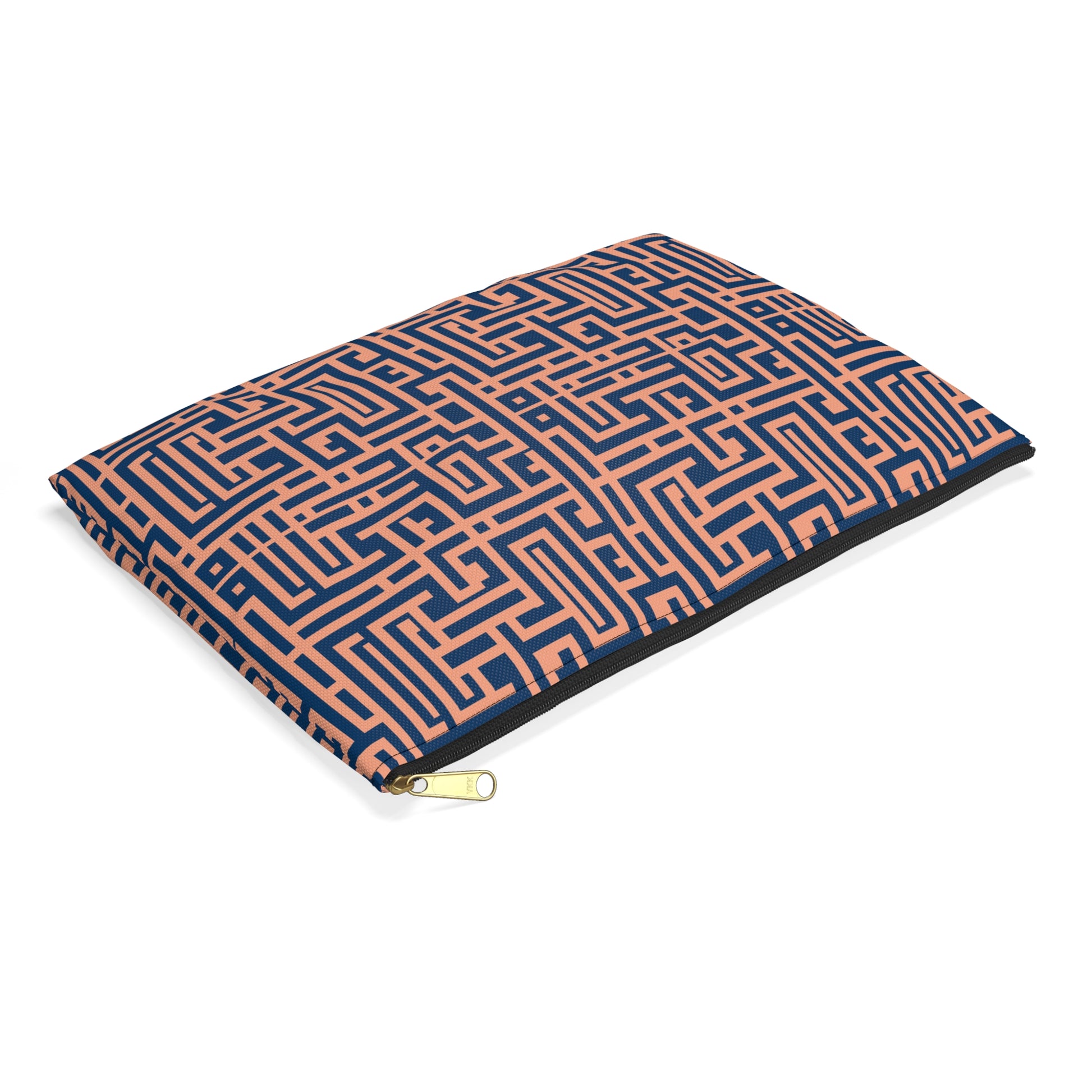 Bundle and Save! Peony Labyrinth Tote and Geometric Background Flat Accessory Pouch