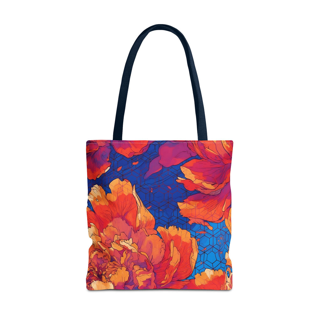 Floral Hex Flame Tote Bag