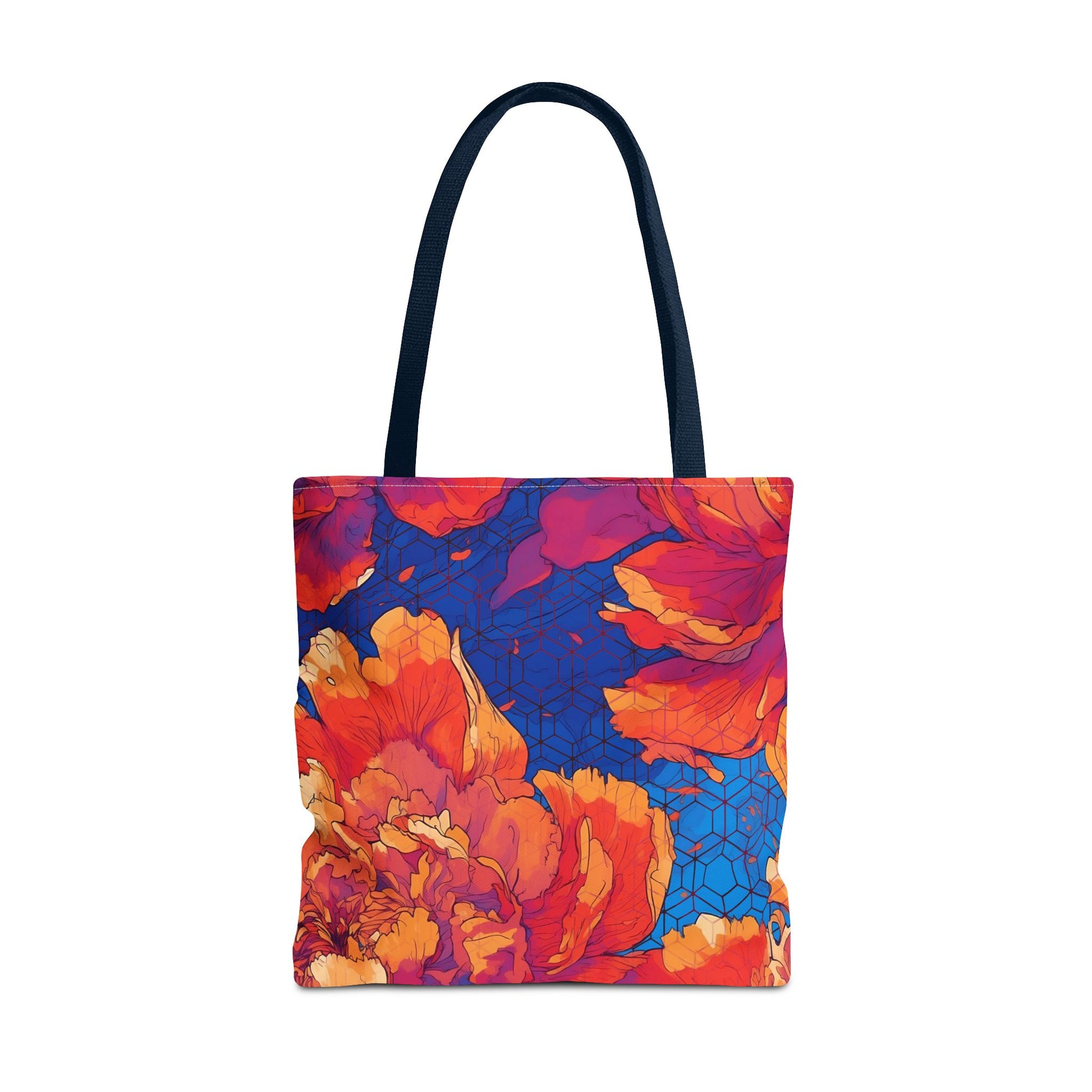Floral Hex Flame Tote Bag