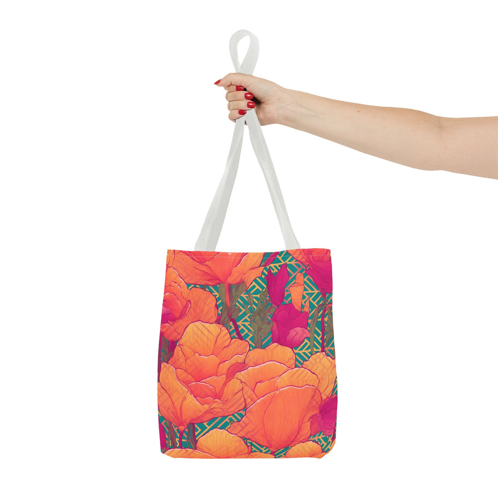 Golden Poppy Matrix Tote Bag