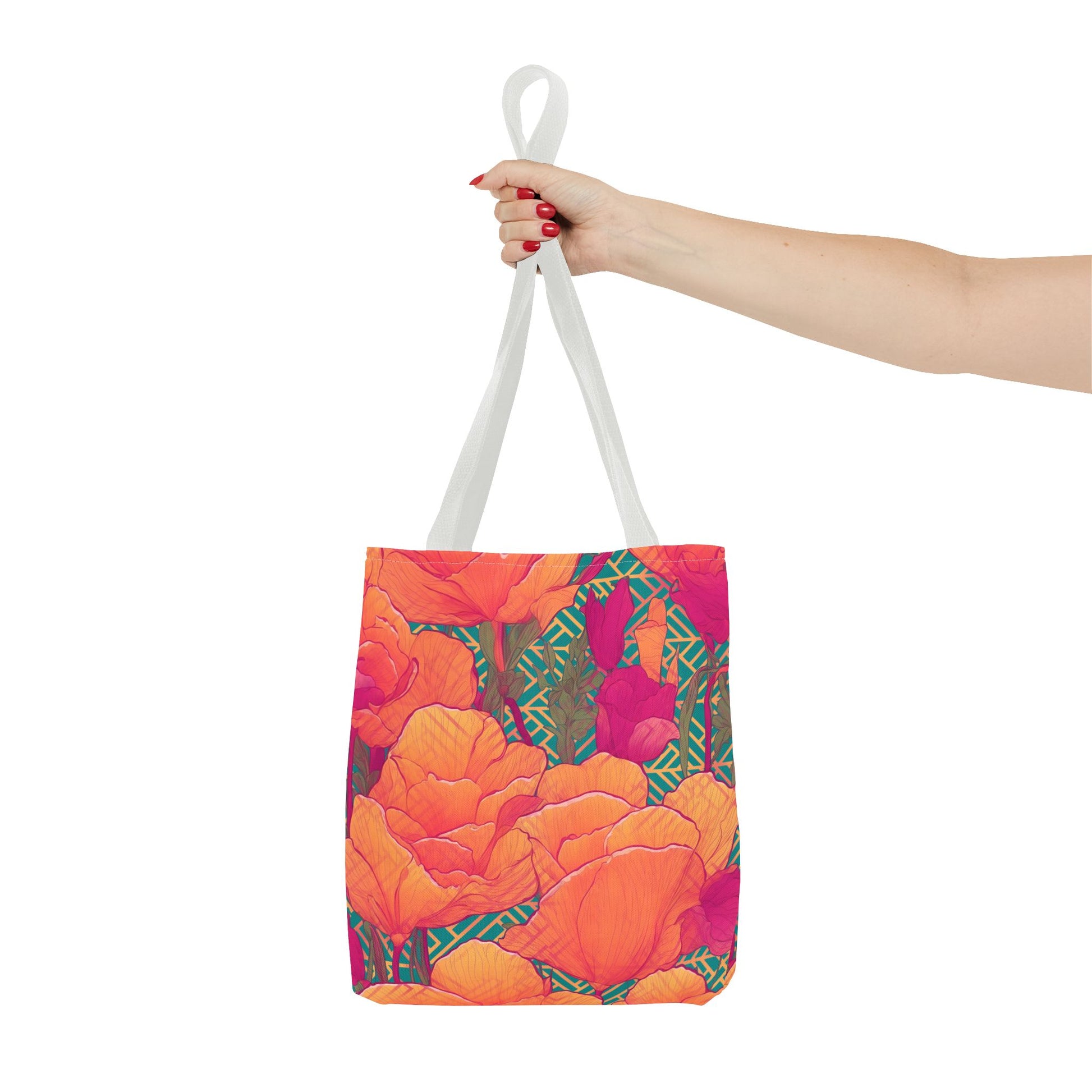 Golden Poppy Matrix Tote Bag