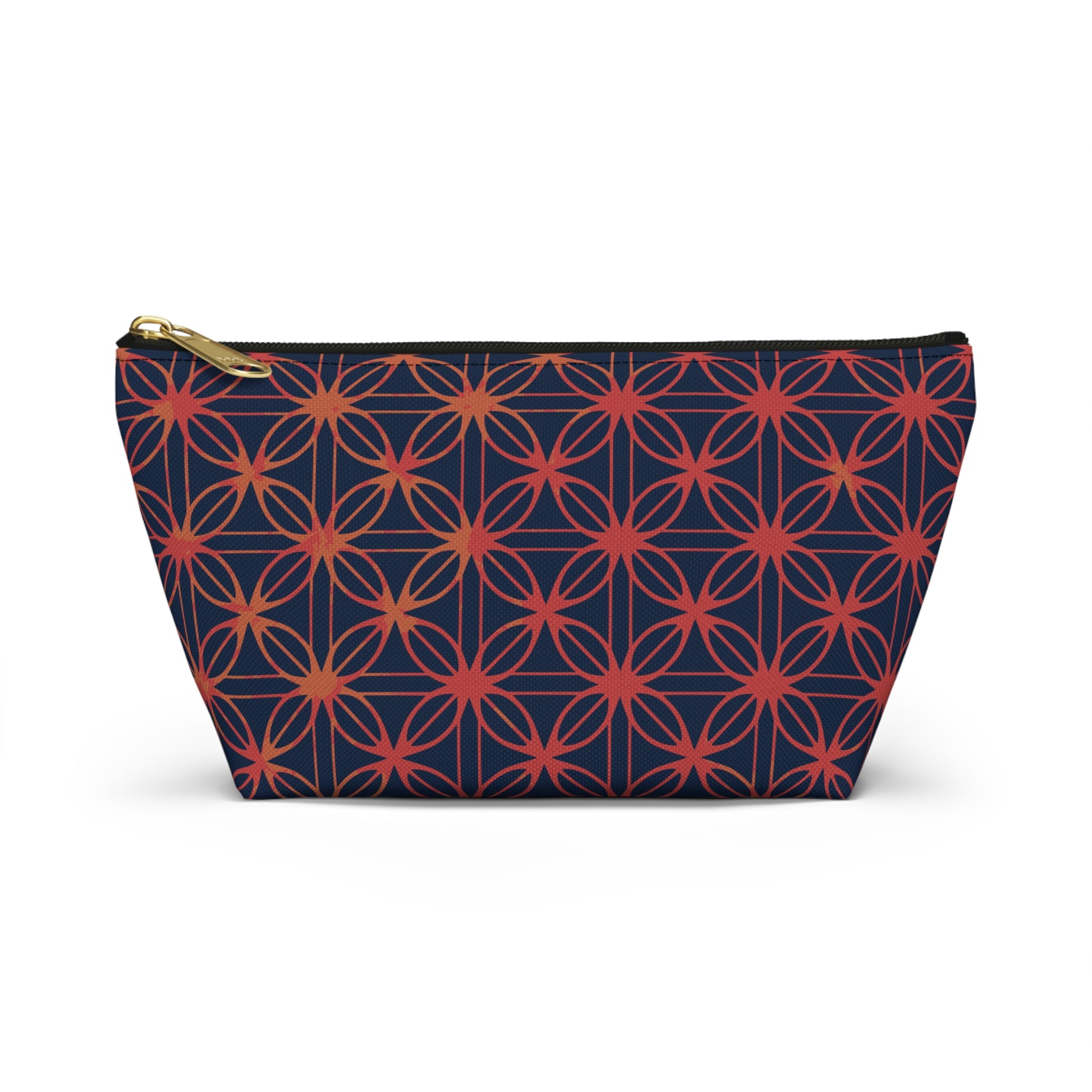 Lily of Life Geometric Background T-Bottom Makeup Bag