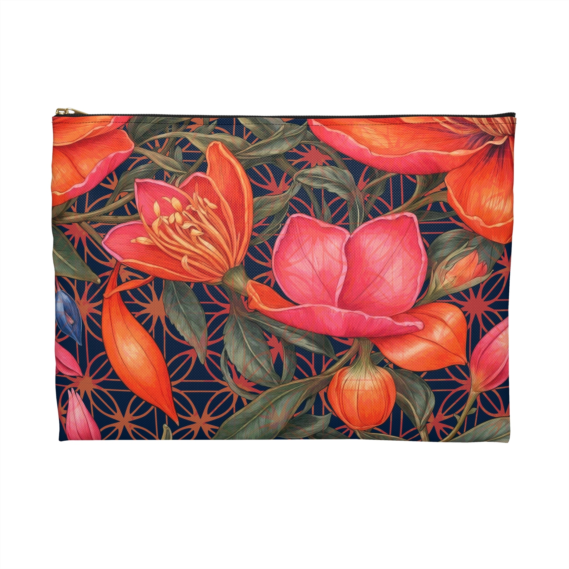 Lily of Life Flat Accessory Pouch