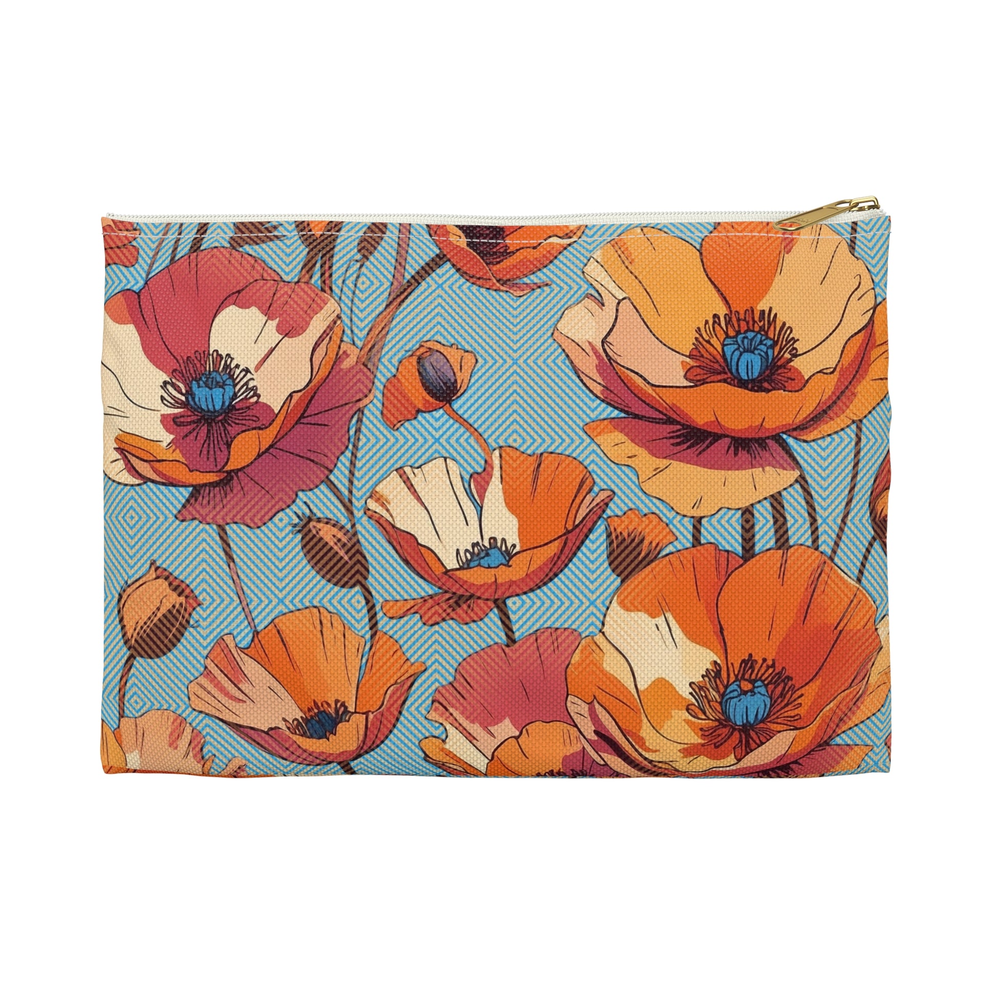 Hypnotic Bloom Flat Accessory Pouch