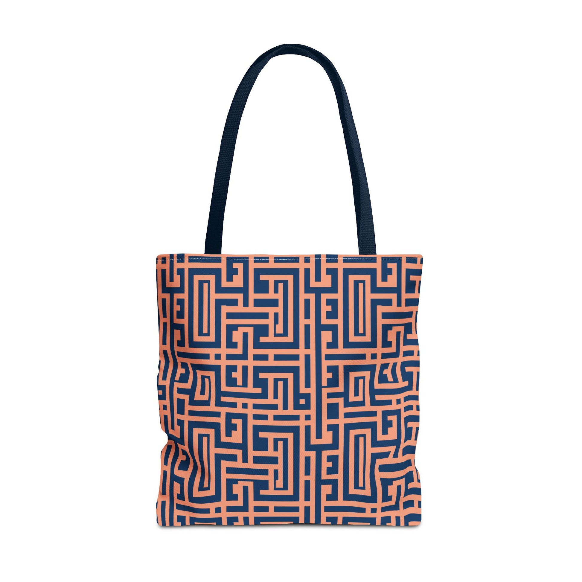 Peony Labyrinth Geometric Background Tote Bag