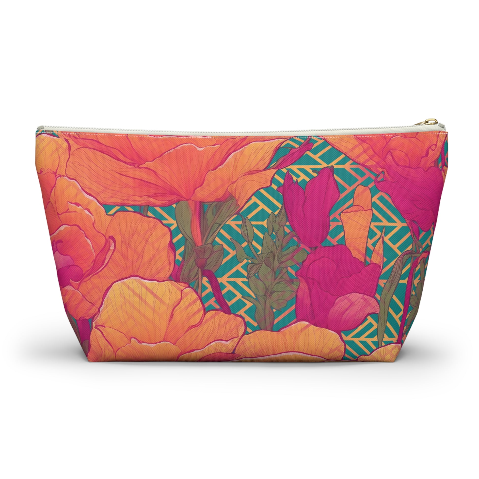 Golden Poppy Matrix T-Bottom Makeup Bag