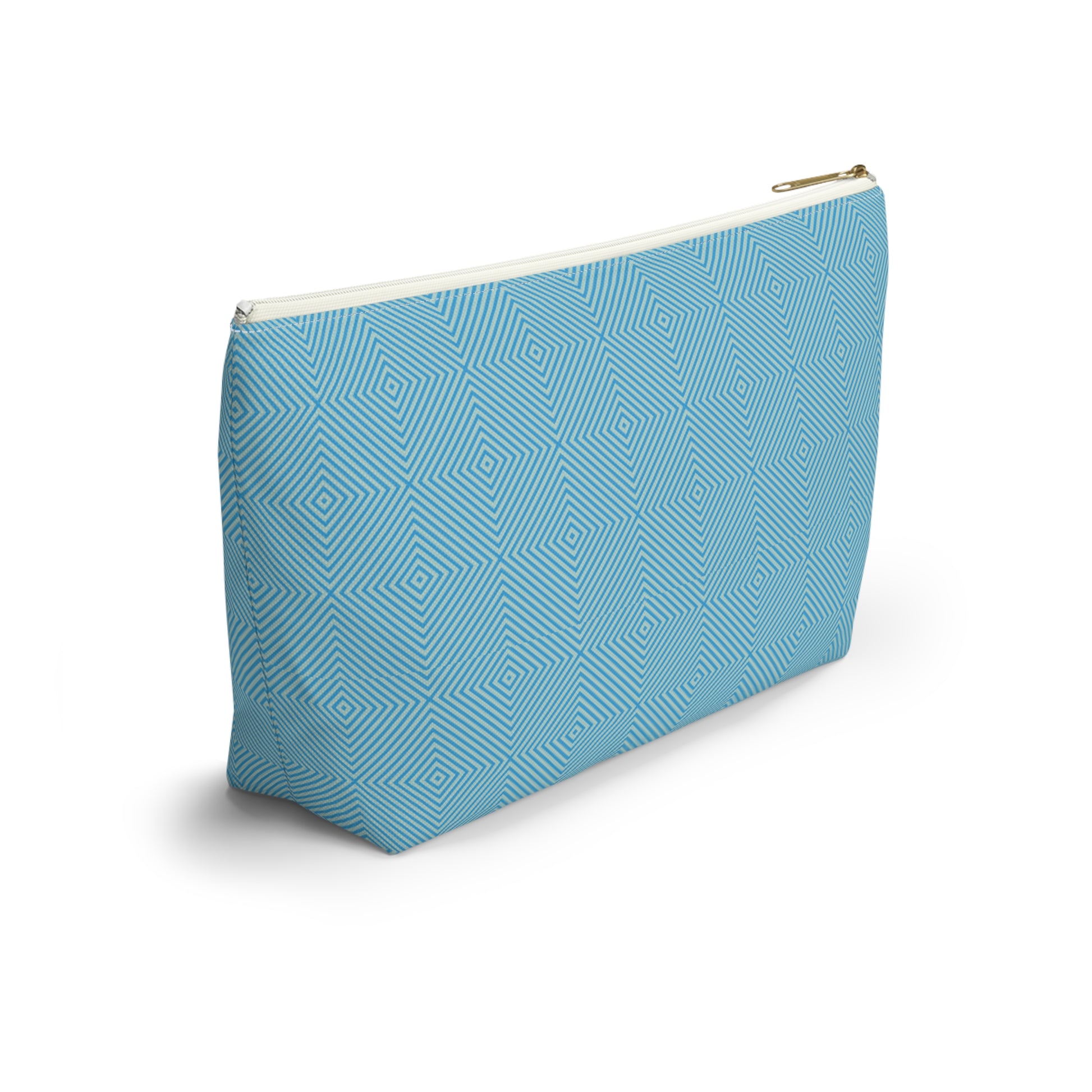 Hypnotic Bloom Geometric Background T-Bottom Makeup Bag