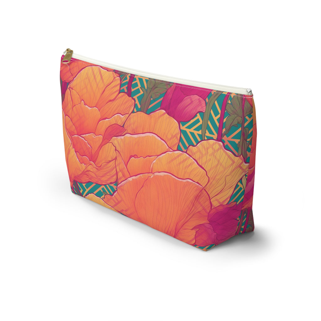 Golden Poppy Matrix T-Bottom Makeup Bag