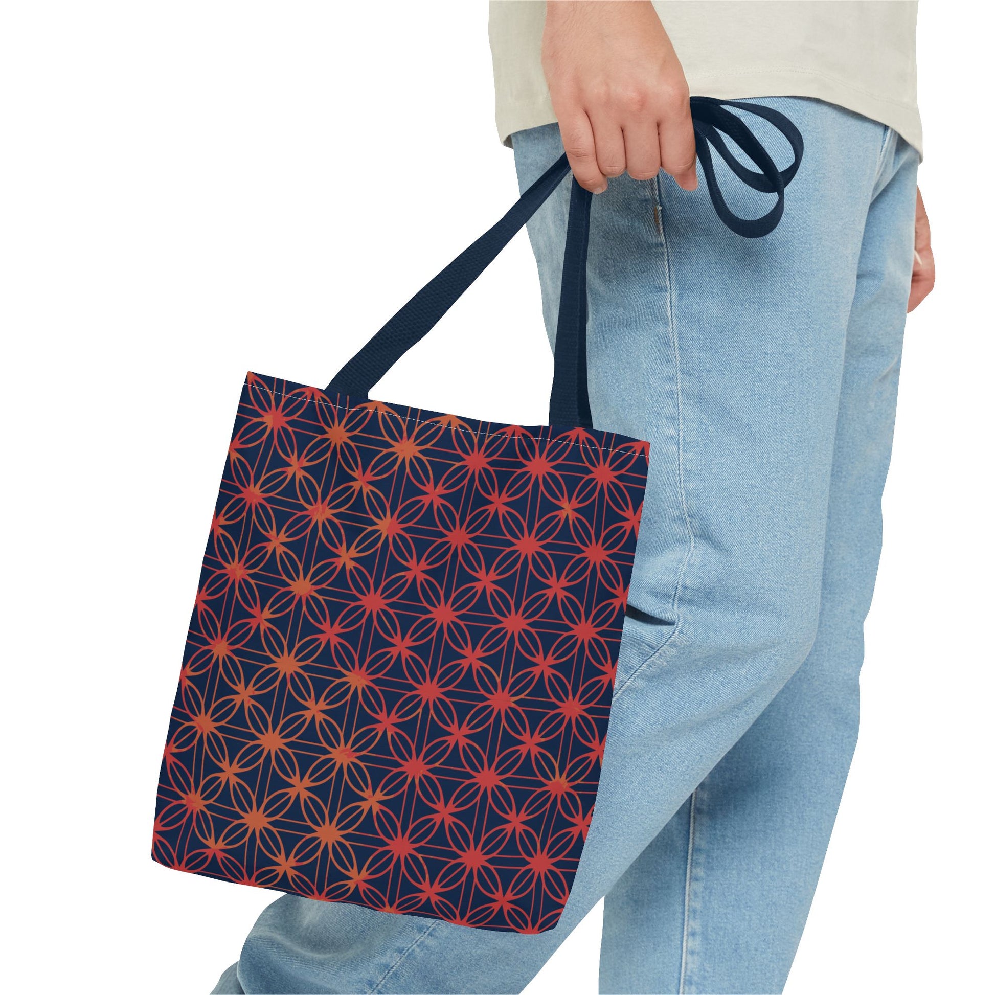 Lily of Life Geometric Background Tote Bag