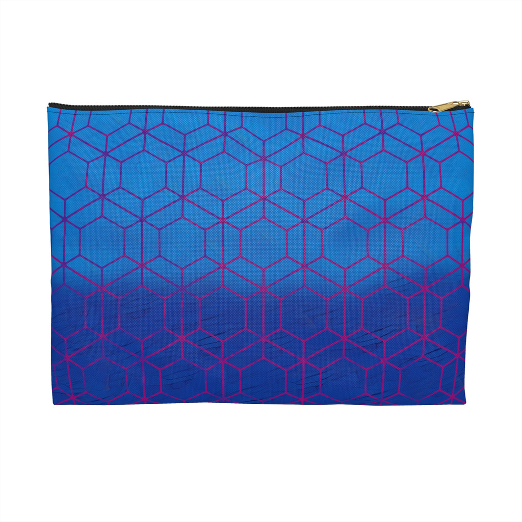 Floral Hex Flame Geometric Background Flat Accessory Pouch