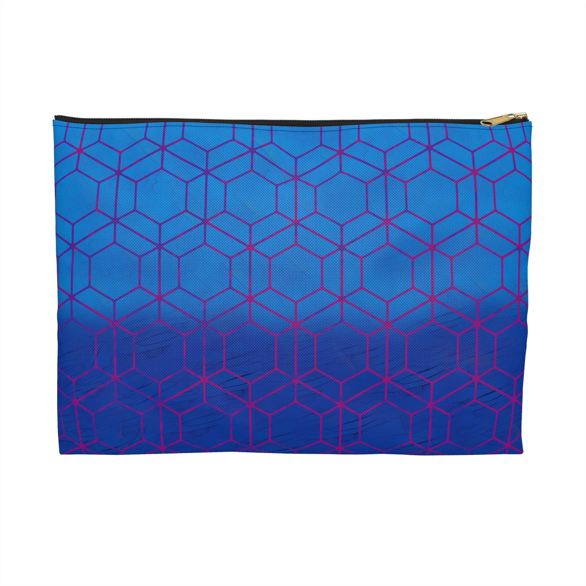Floral Hex Flame Geometric Background Flat Accessory Pouch