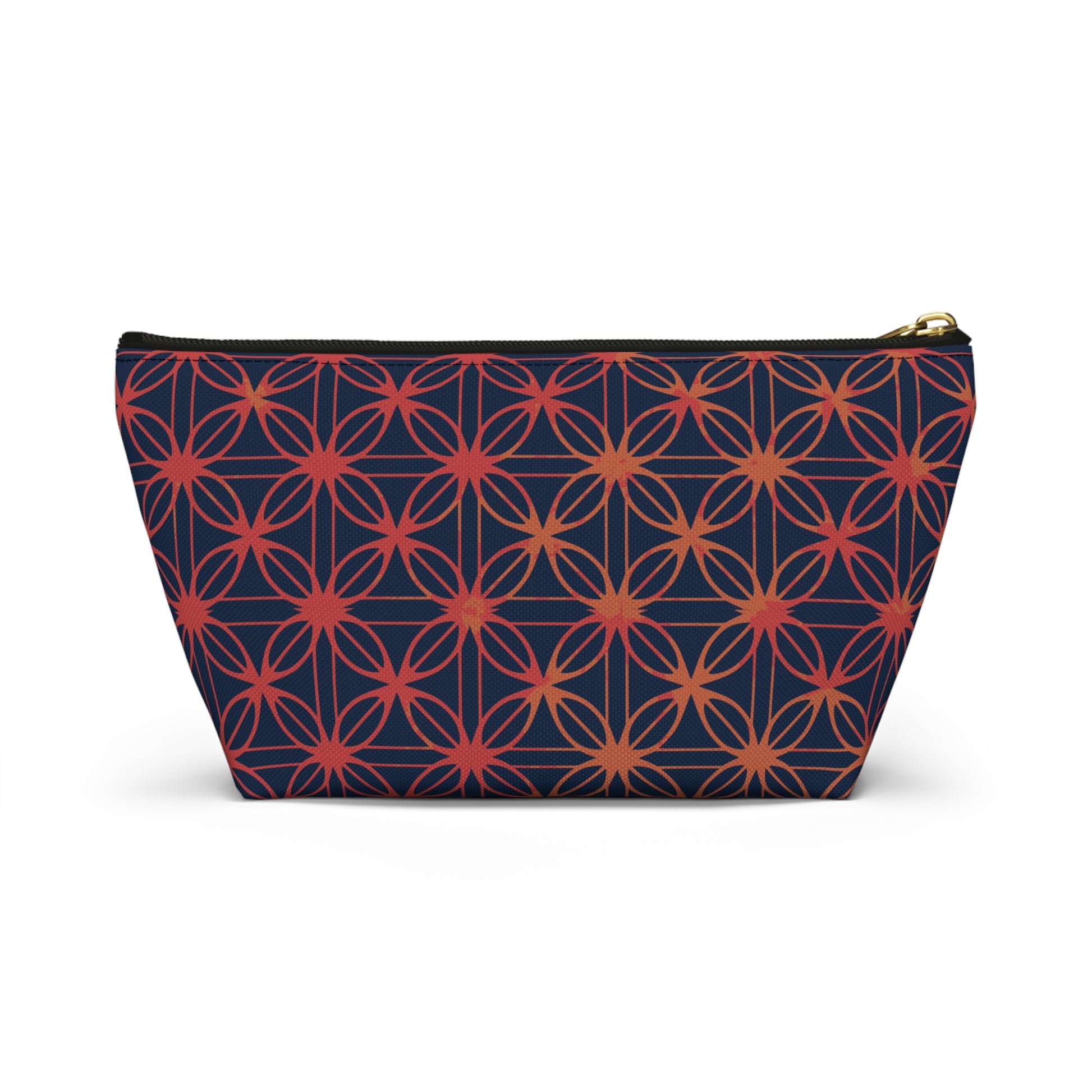 Lily of Life Geometric Background T-Bottom Makeup Bag