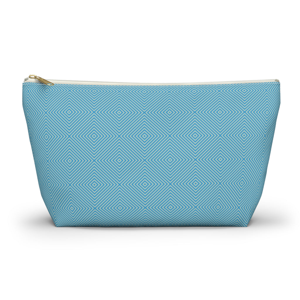 Hypnotic Bloom Geometric Background T-Bottom Makeup Bag