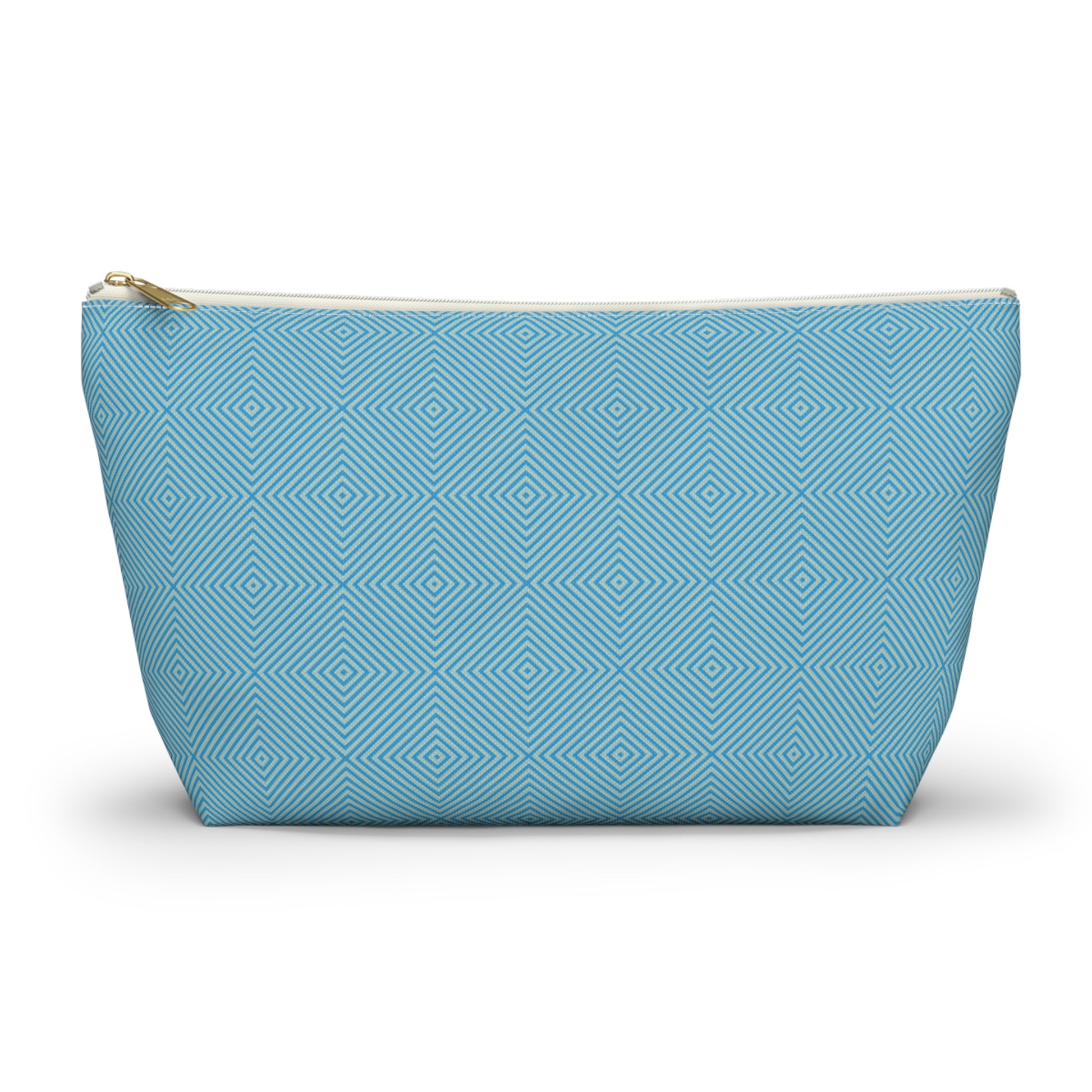 Hypnotic Bloom Geometric Background T-Bottom Makeup Bag