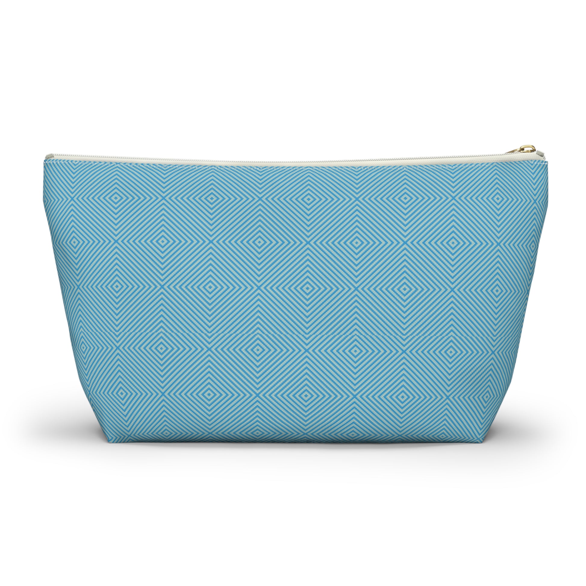 Hypnotic Bloom Geometric Background T-Bottom Makeup Bag