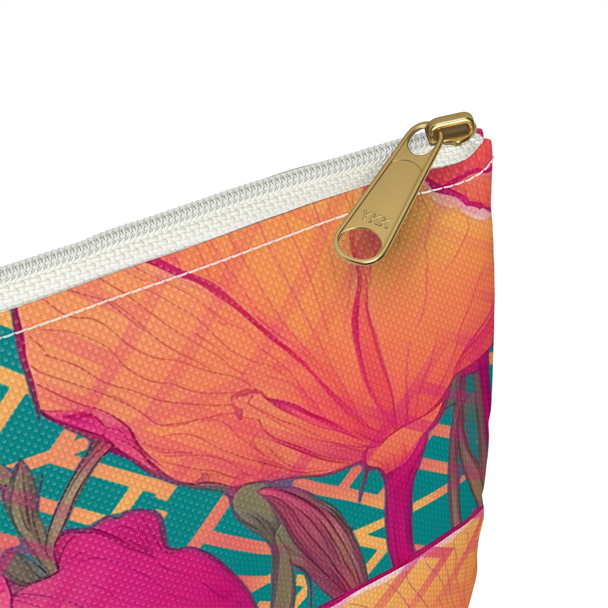 Golden Poppy Matrix Flat Accessory Pouch
