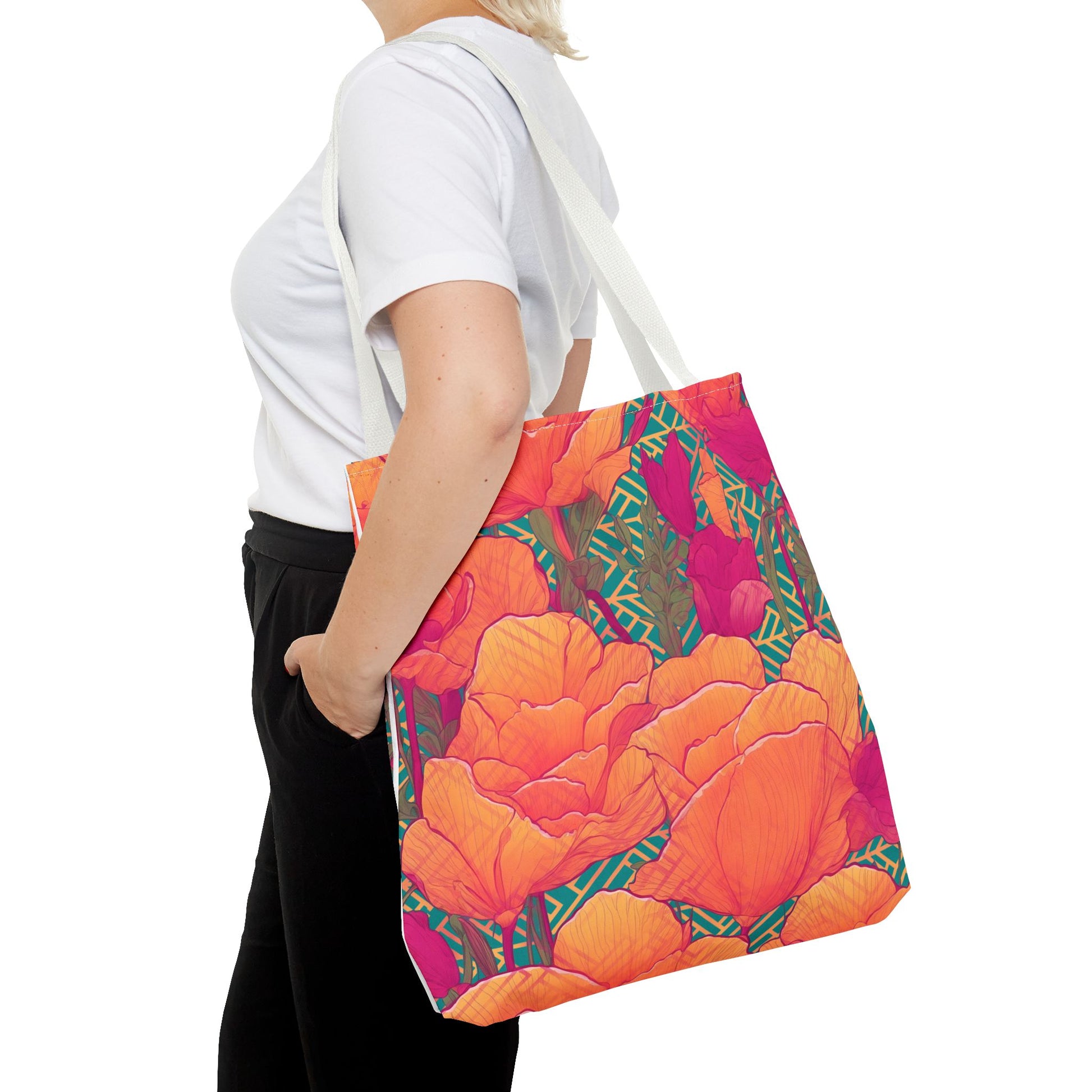 Golden Poppy Matrix Tote Bag