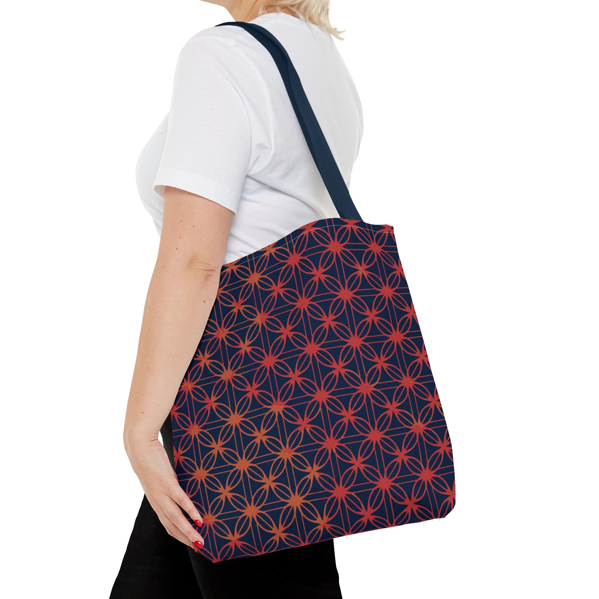 Lily of Life Geometric Background Tote Bag