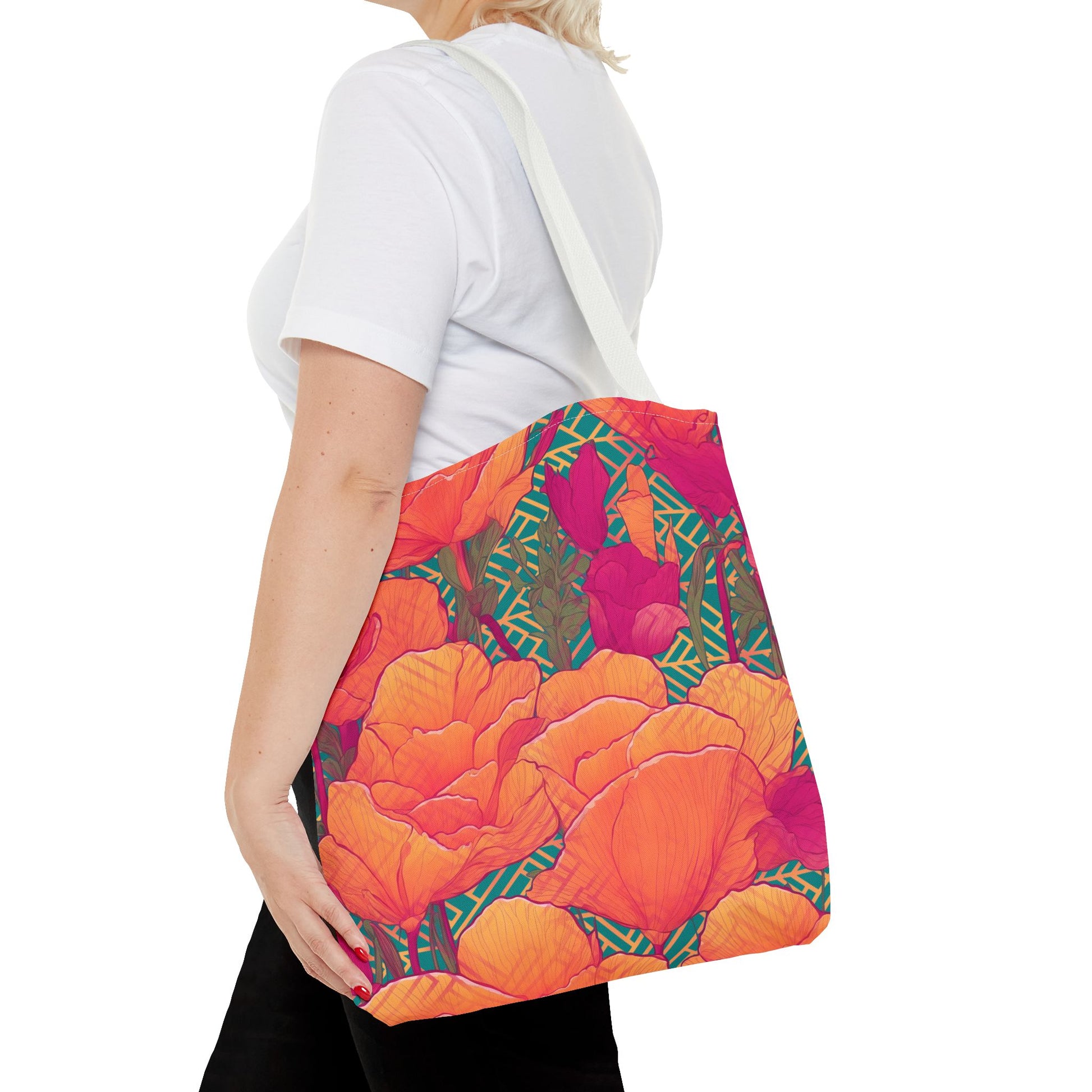 Golden Poppy Matrix Tote Bag