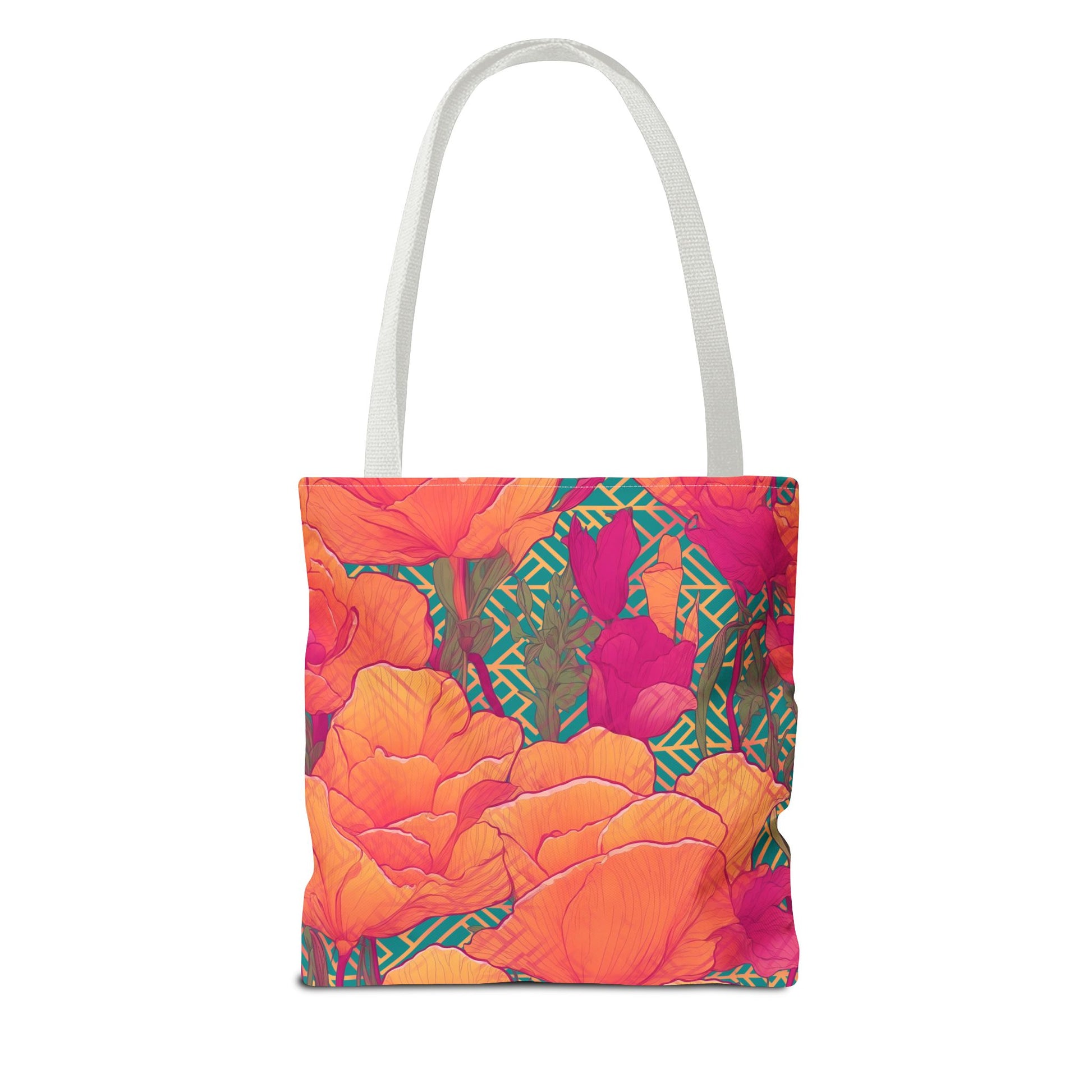 Golden Poppy Matrix Tote Bag