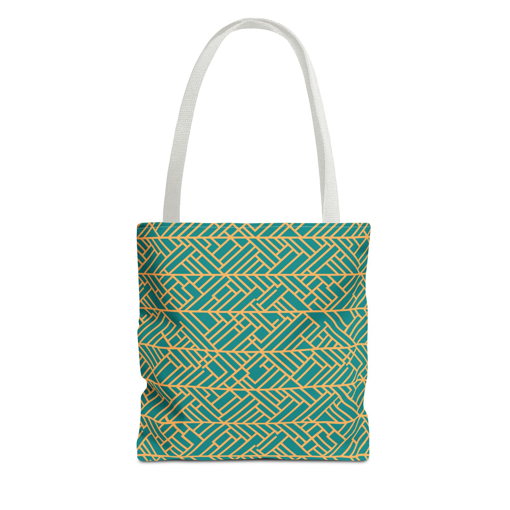 Golden Poppy Matrix Geometric Background Tote Bag