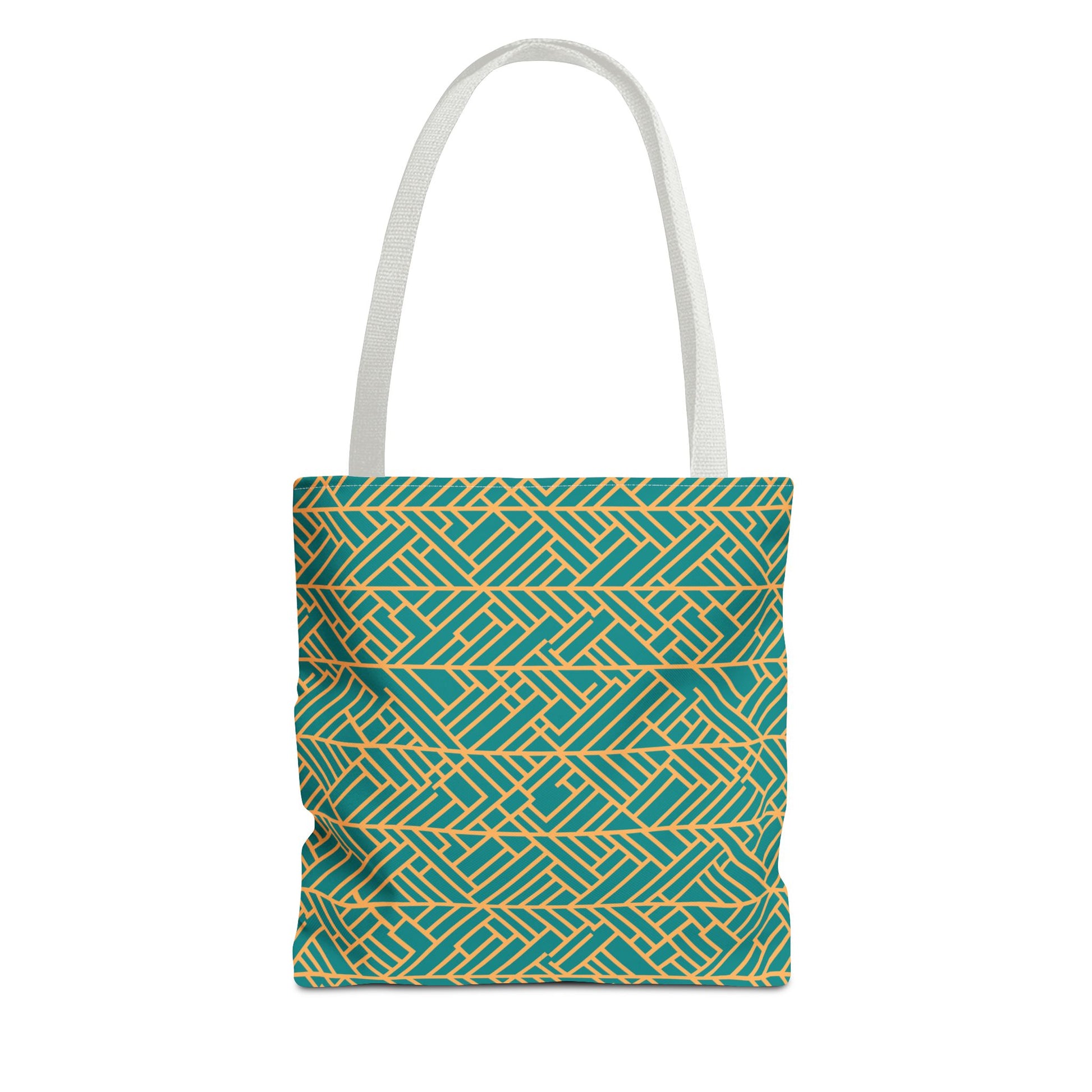 Golden Poppy Matrix Geometric Background Tote Bag