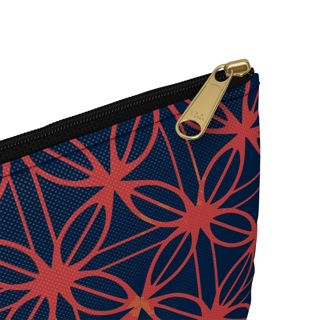 Bundle and Save! Lily of Life Tote Bag and Geometric Background Flat Accessory Pouch