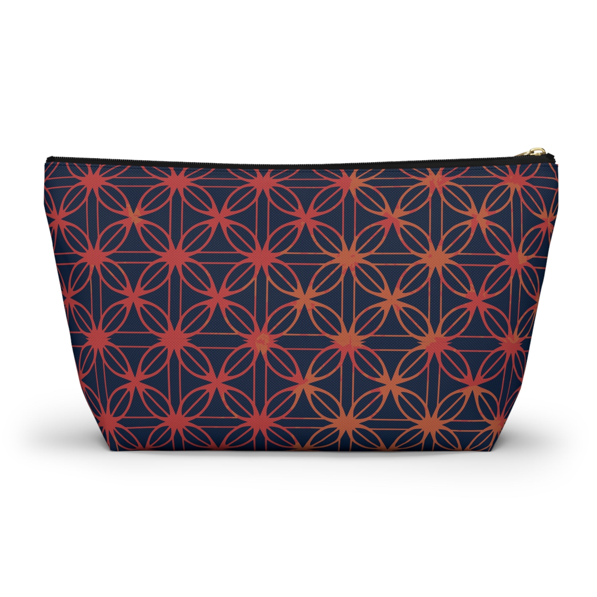 Lily of Life Geometric Background T-Bottom Makeup Bag