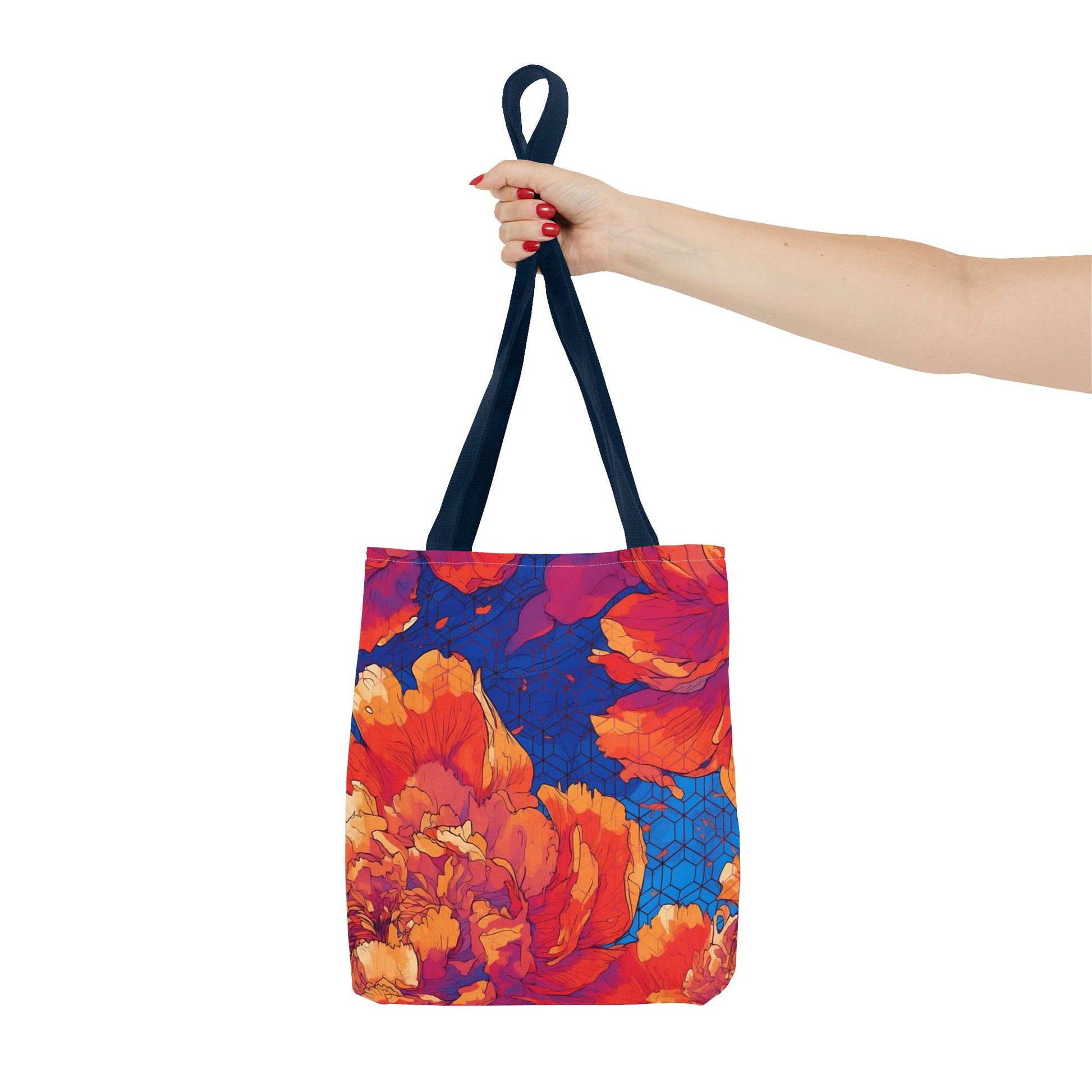 Floral Hex Flame Tote Bag