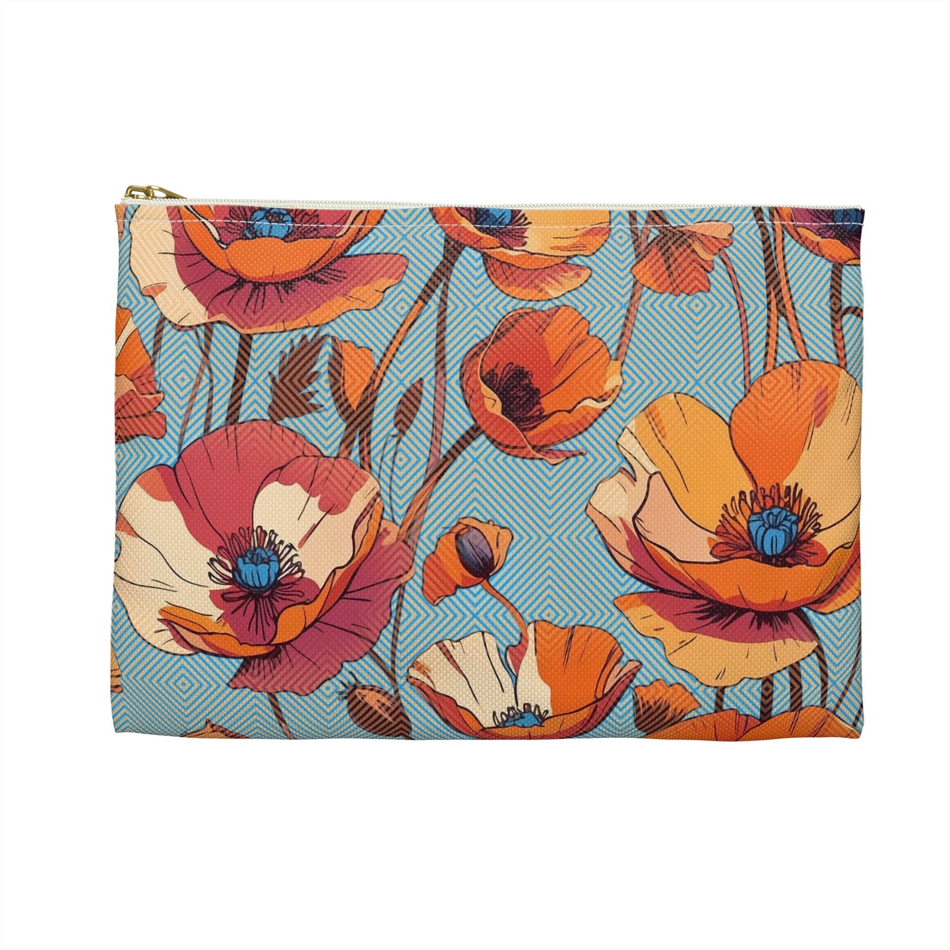 Hypnotic Bloom Flat Accessory Pouch