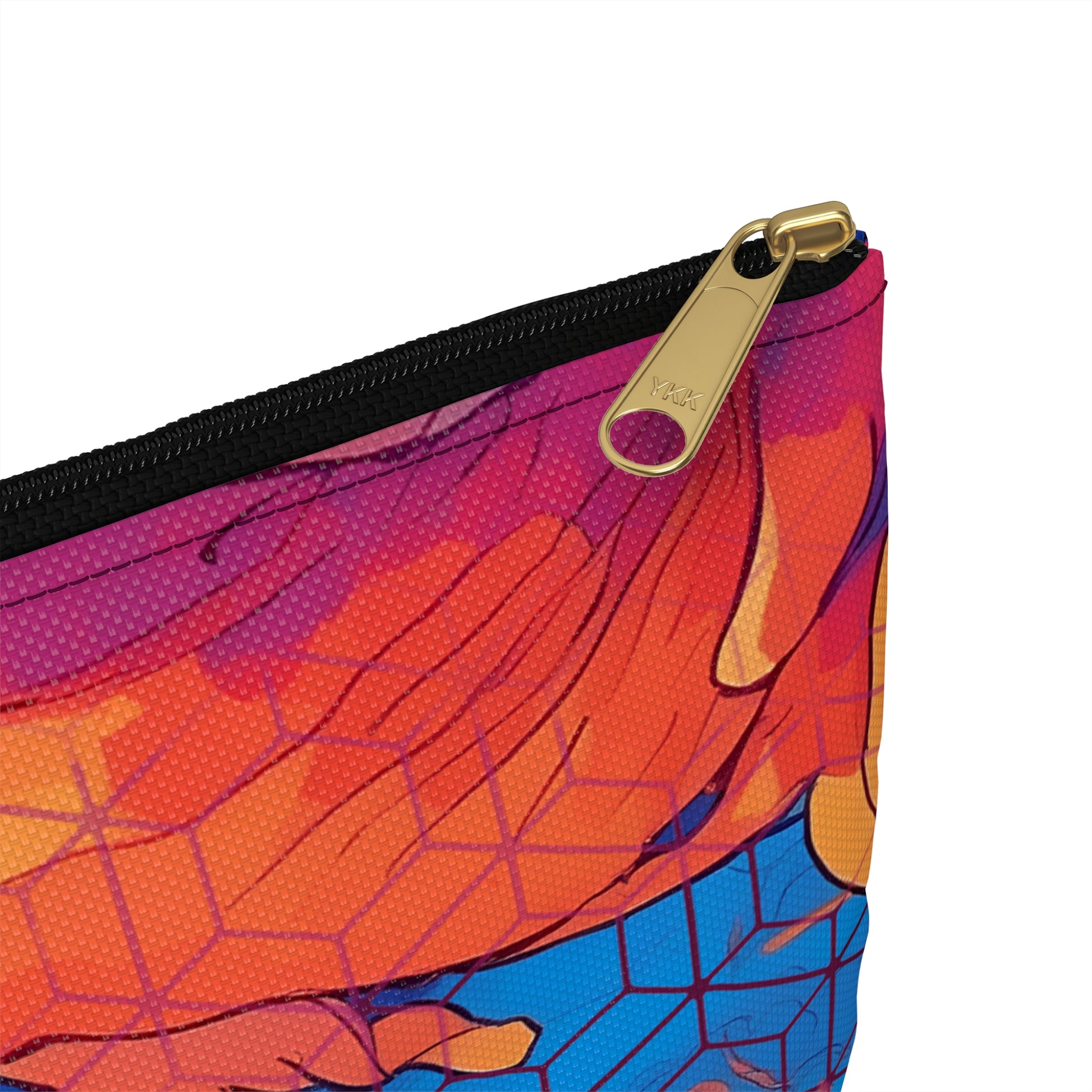 Floral Hex Flame Flat Accessory Pouch