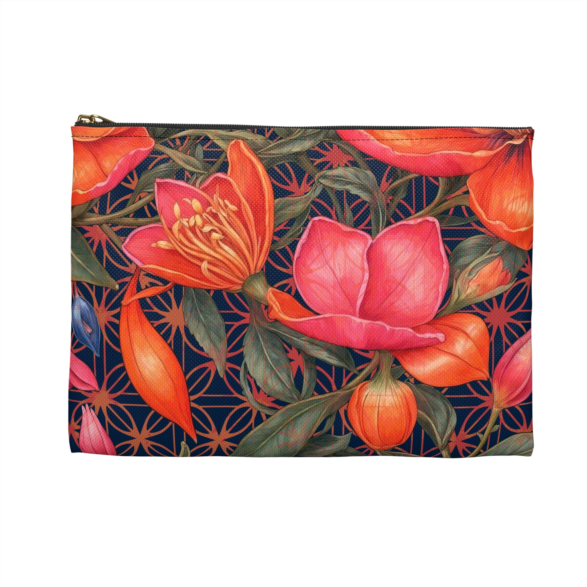 Lily of Life Flat Accessory Pouch