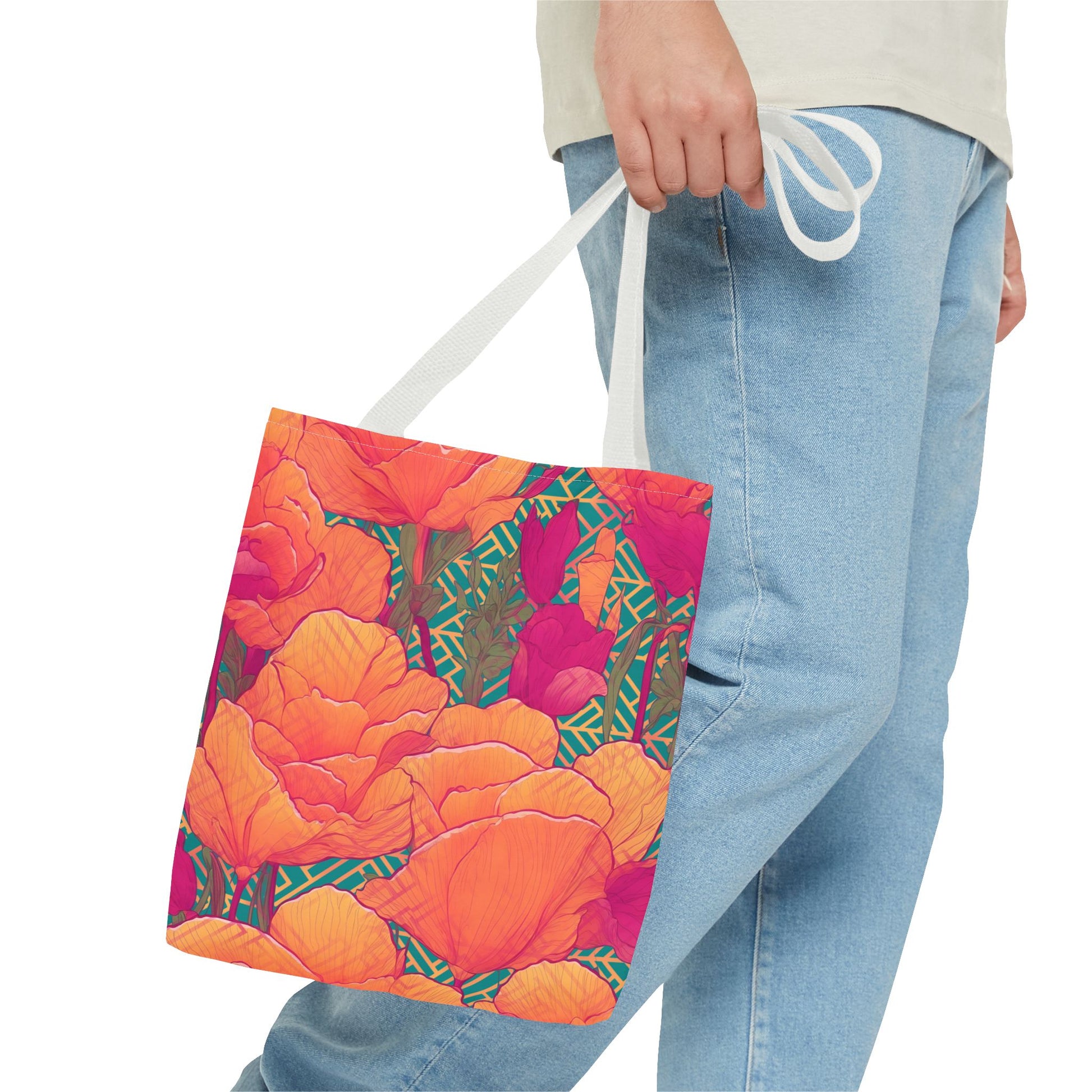 Golden Poppy Matrix Tote Bag