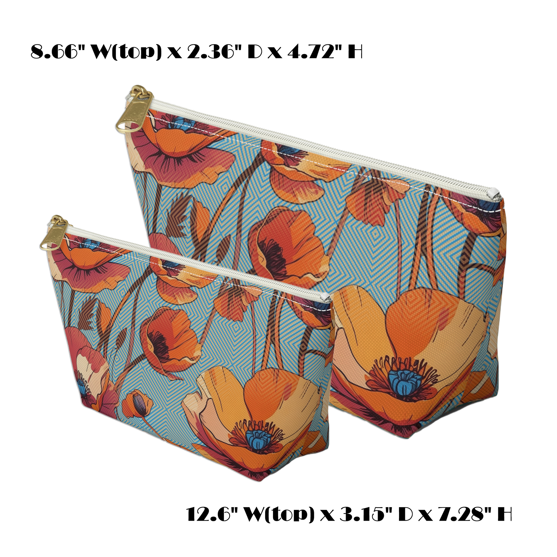 Hypnotic Bloom T-Bottom Makeup Bag