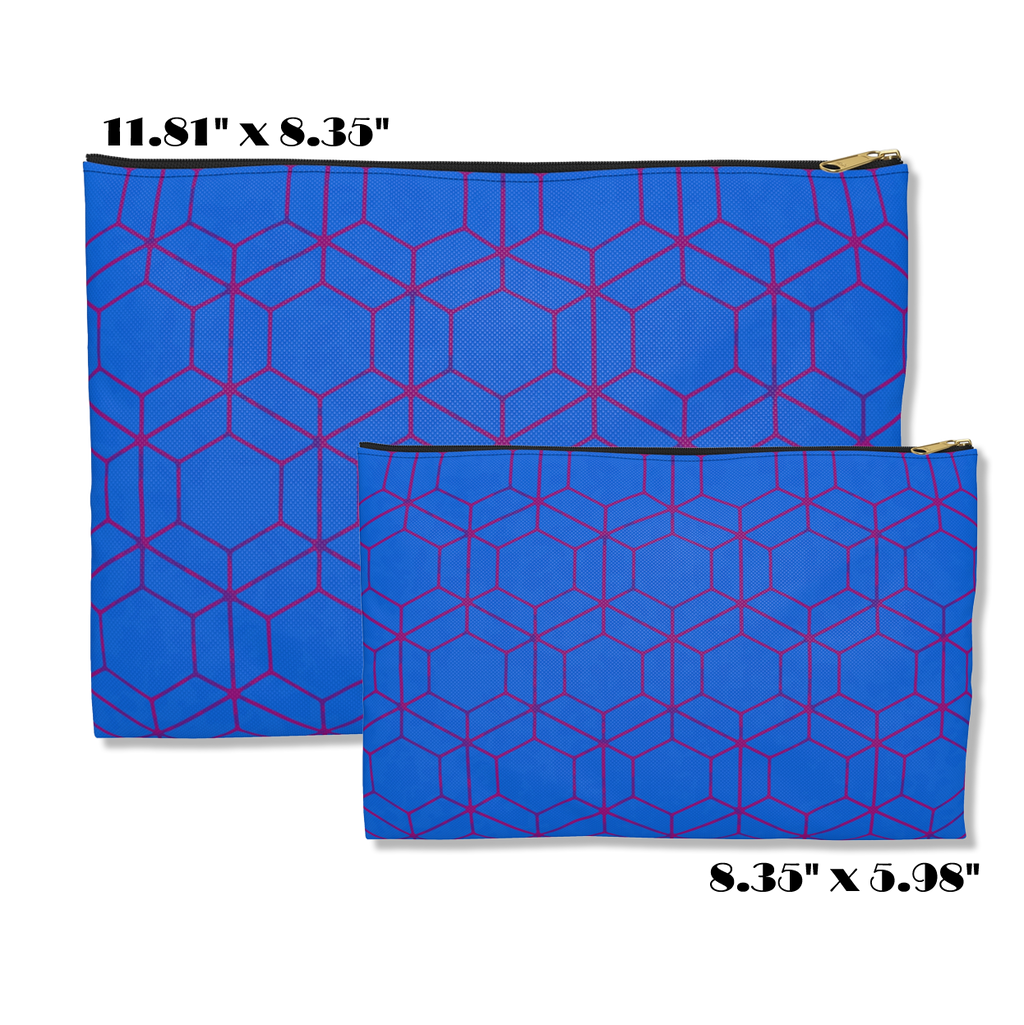 Floral Hex Flame Geometric Background Flat Accessory Pouch