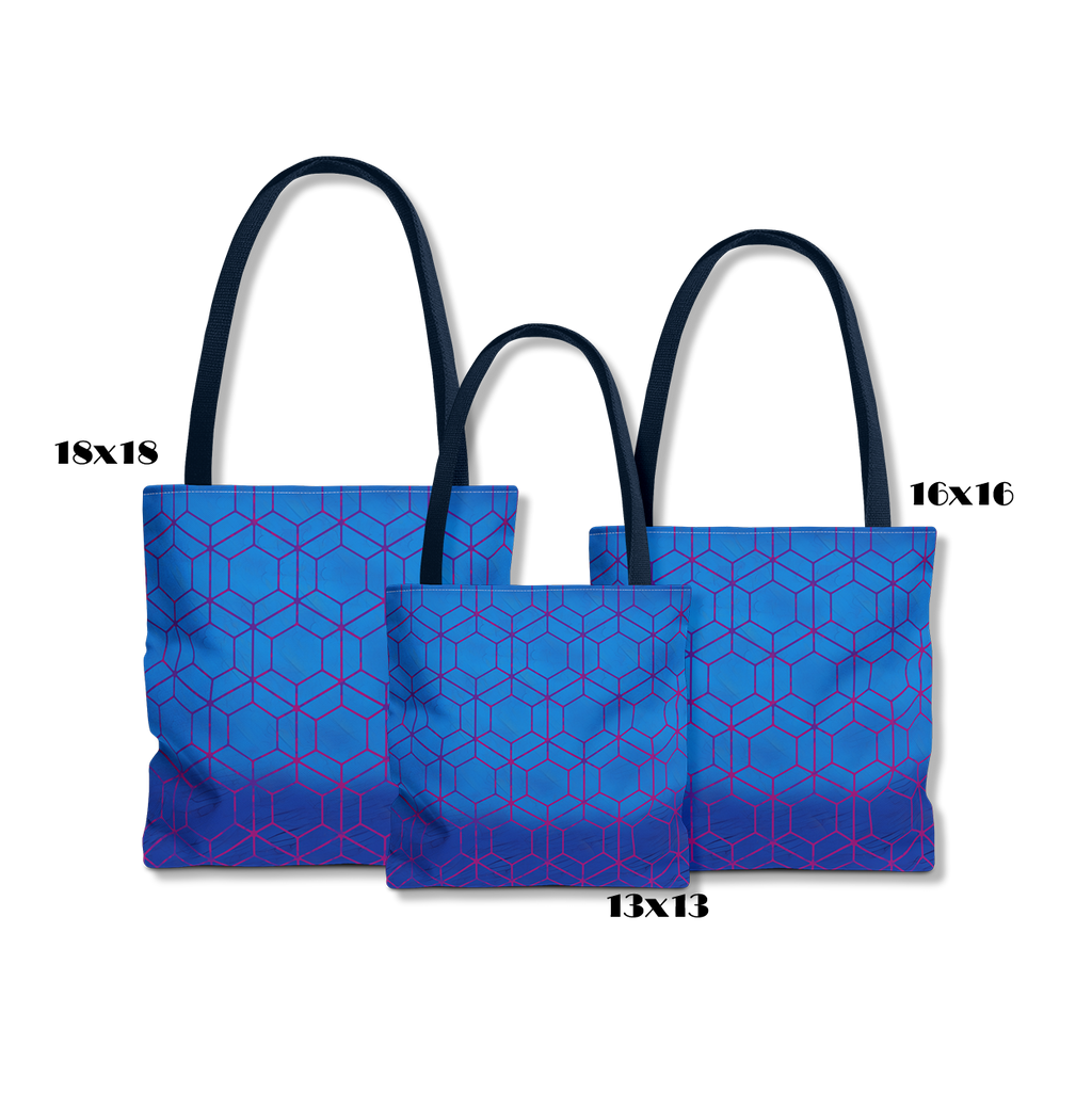 Floral Hex Flame Geometric Background Tote Bag