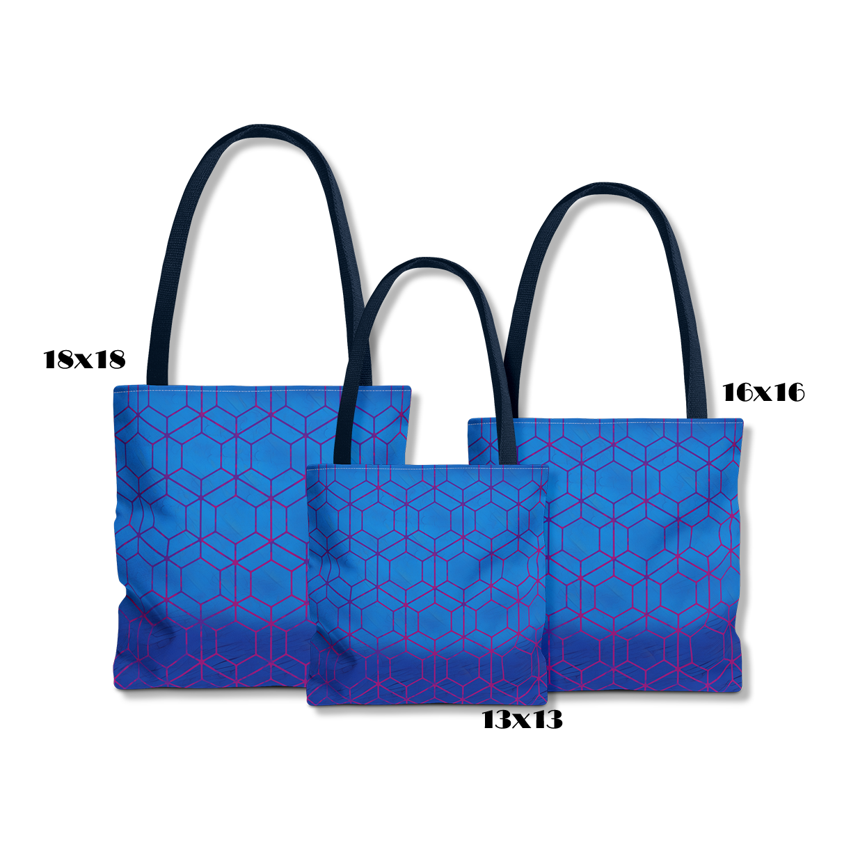 Floral Hex Flame Geometric Background Tote Bag