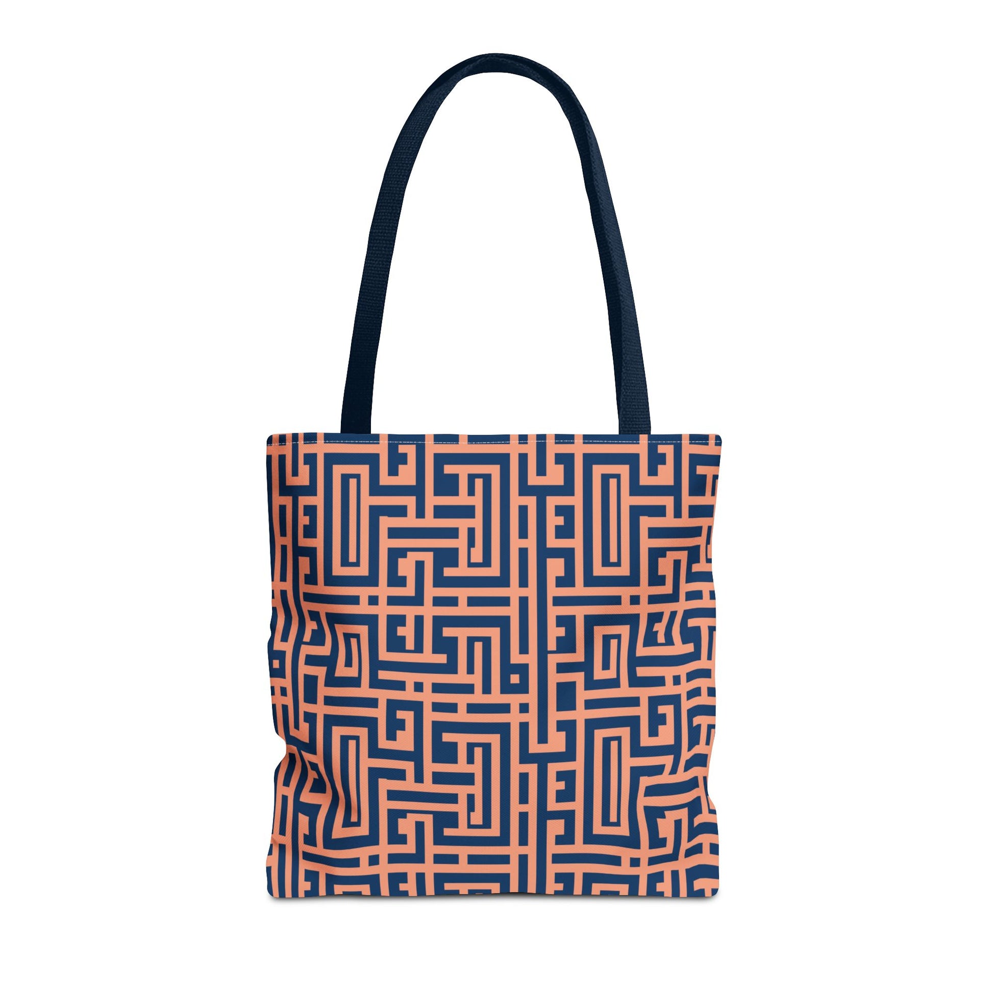 Peony Labyrinth Geometric Background Tote Bag