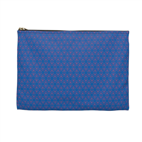 Floral Hex Flame Geometric Background Flat Accessory Pouch