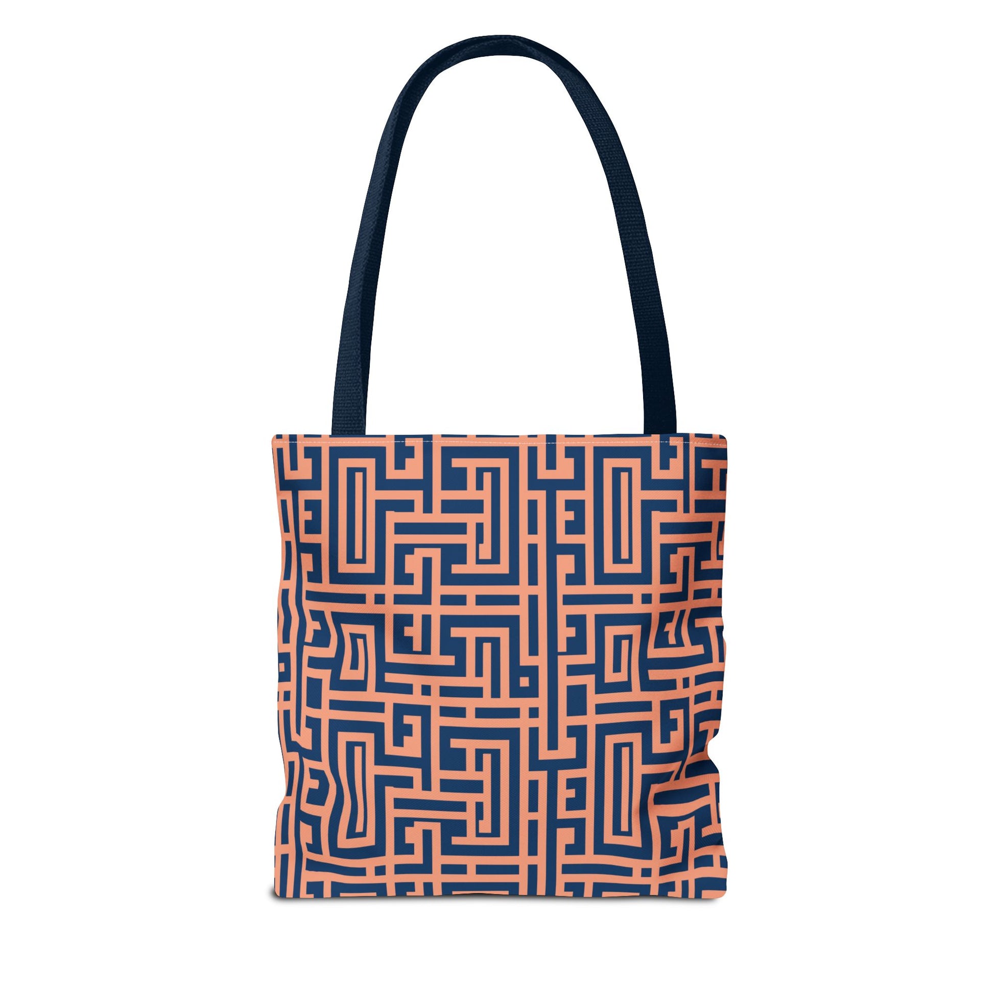 Peony Labyrinth Geometric Background Tote Bag