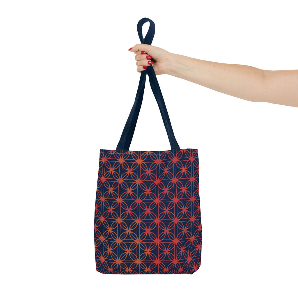 Lily of Life Geometric Background Tote Bag