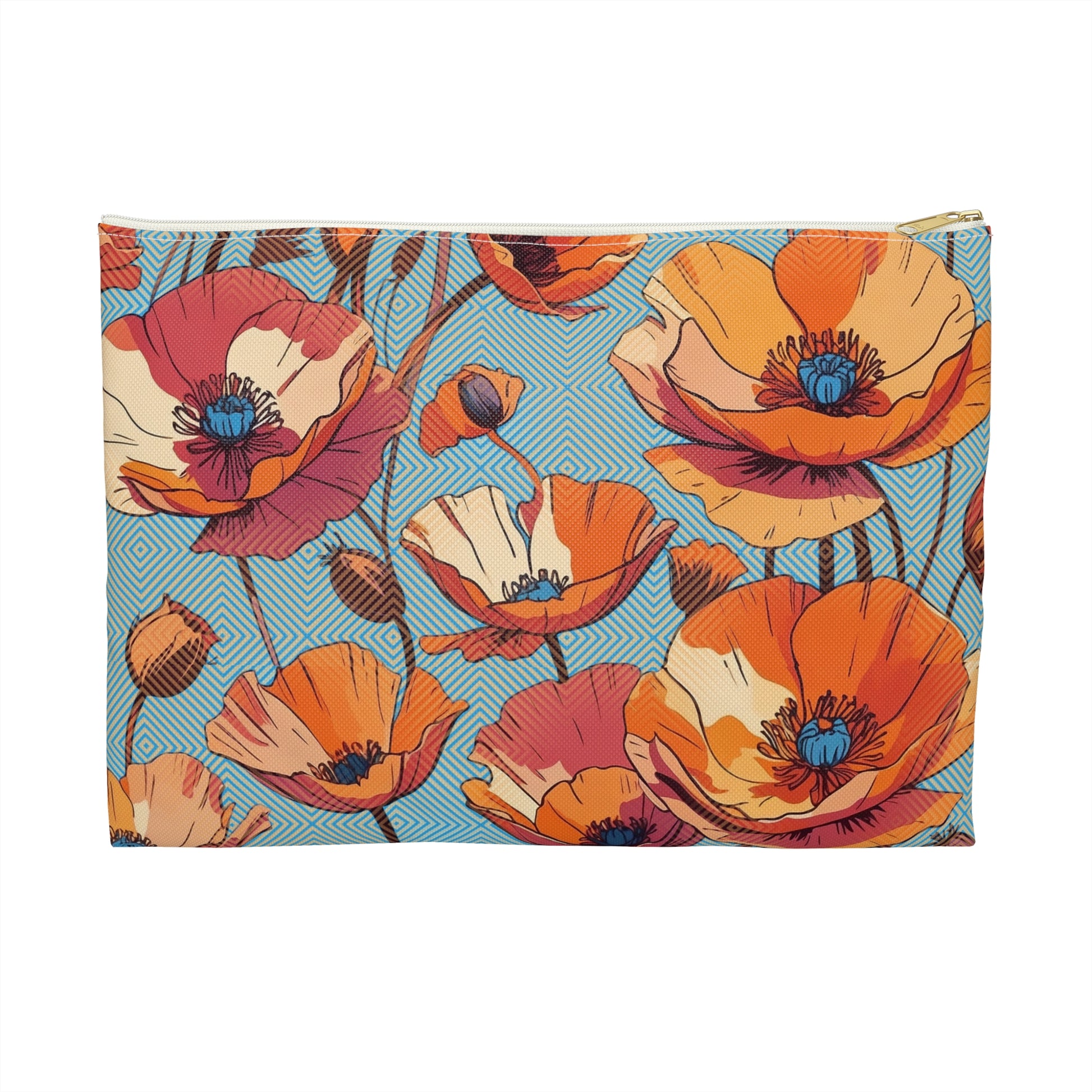 Hypnotic Bloom Flat Accessory Pouch