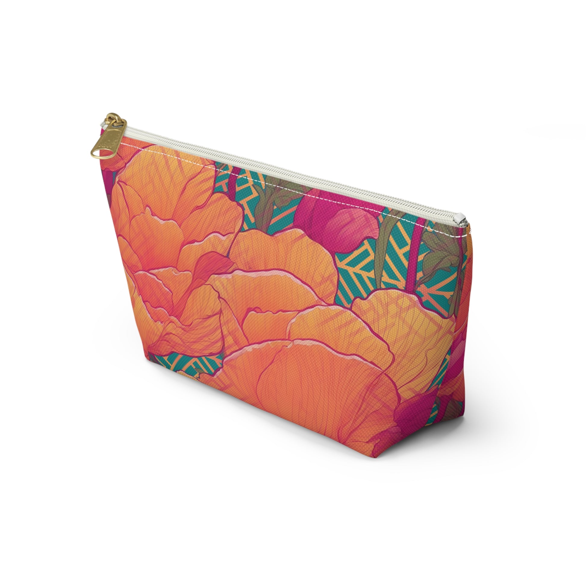 Golden Poppy Matrix T-Bottom Makeup Bag