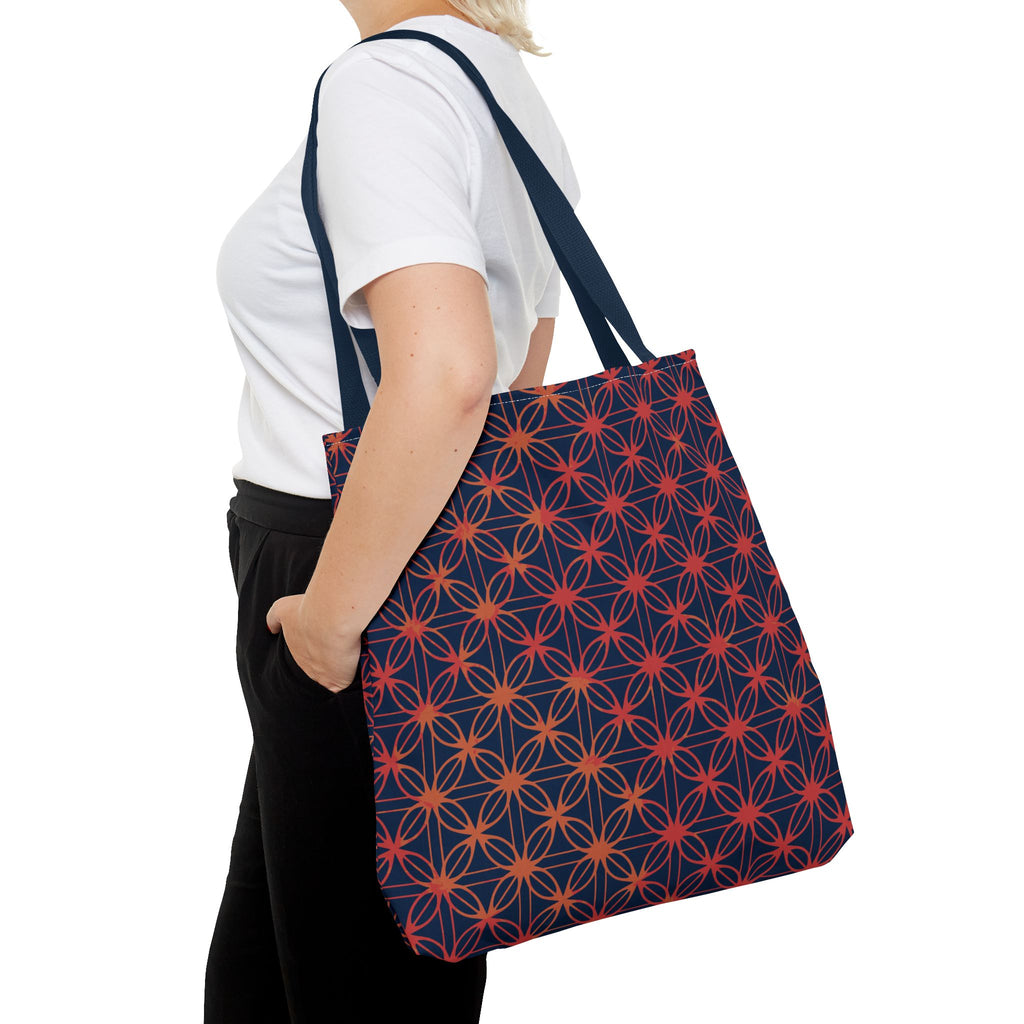 Lily of Life Geometric Background Tote Bag