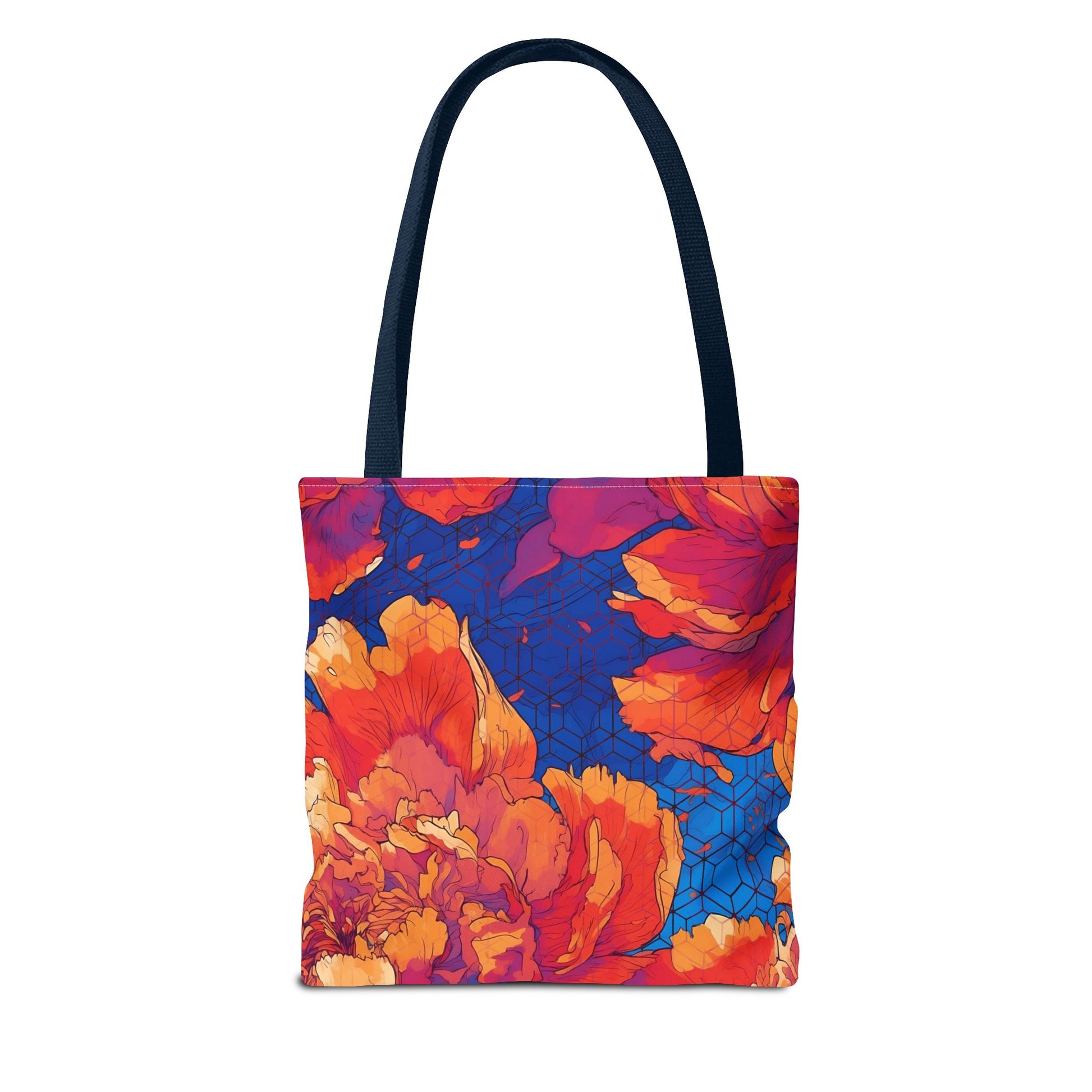 Floral Hex Flame Tote Bag