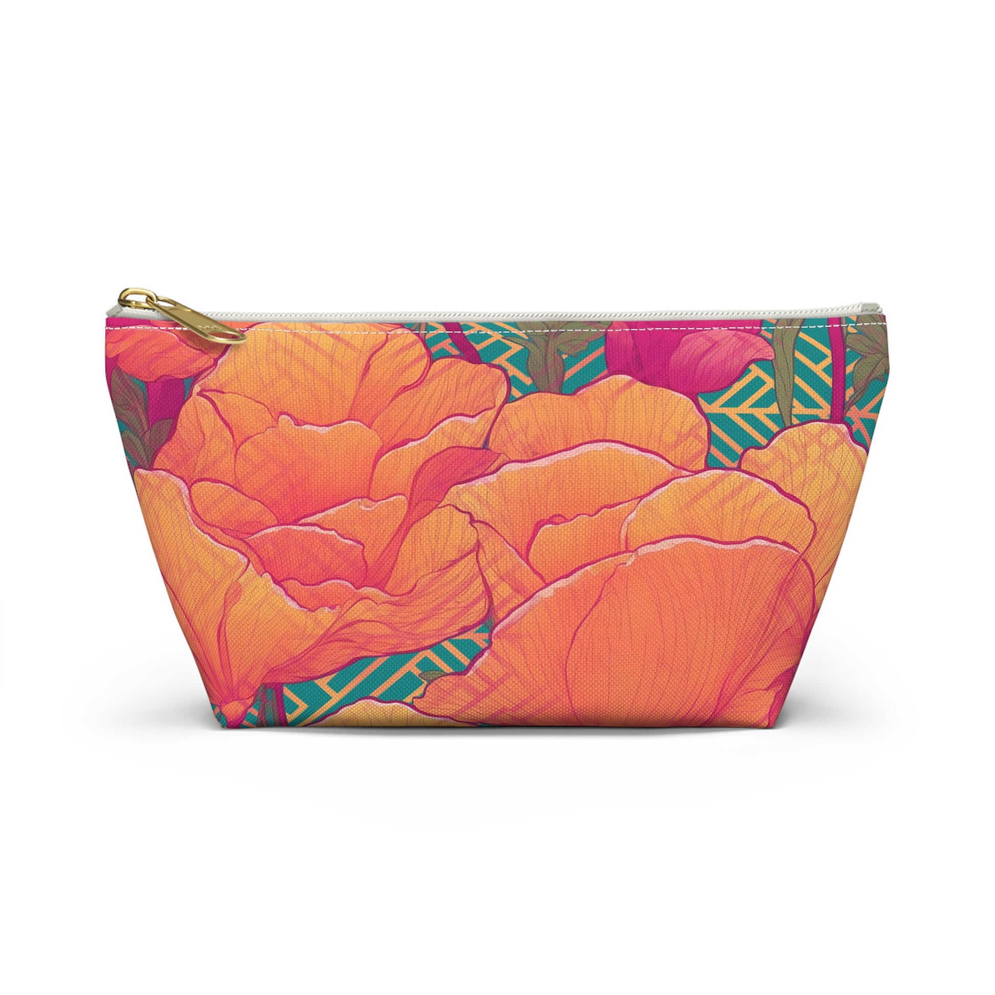 Golden Poppy Matrix T-Bottom Makeup Bag